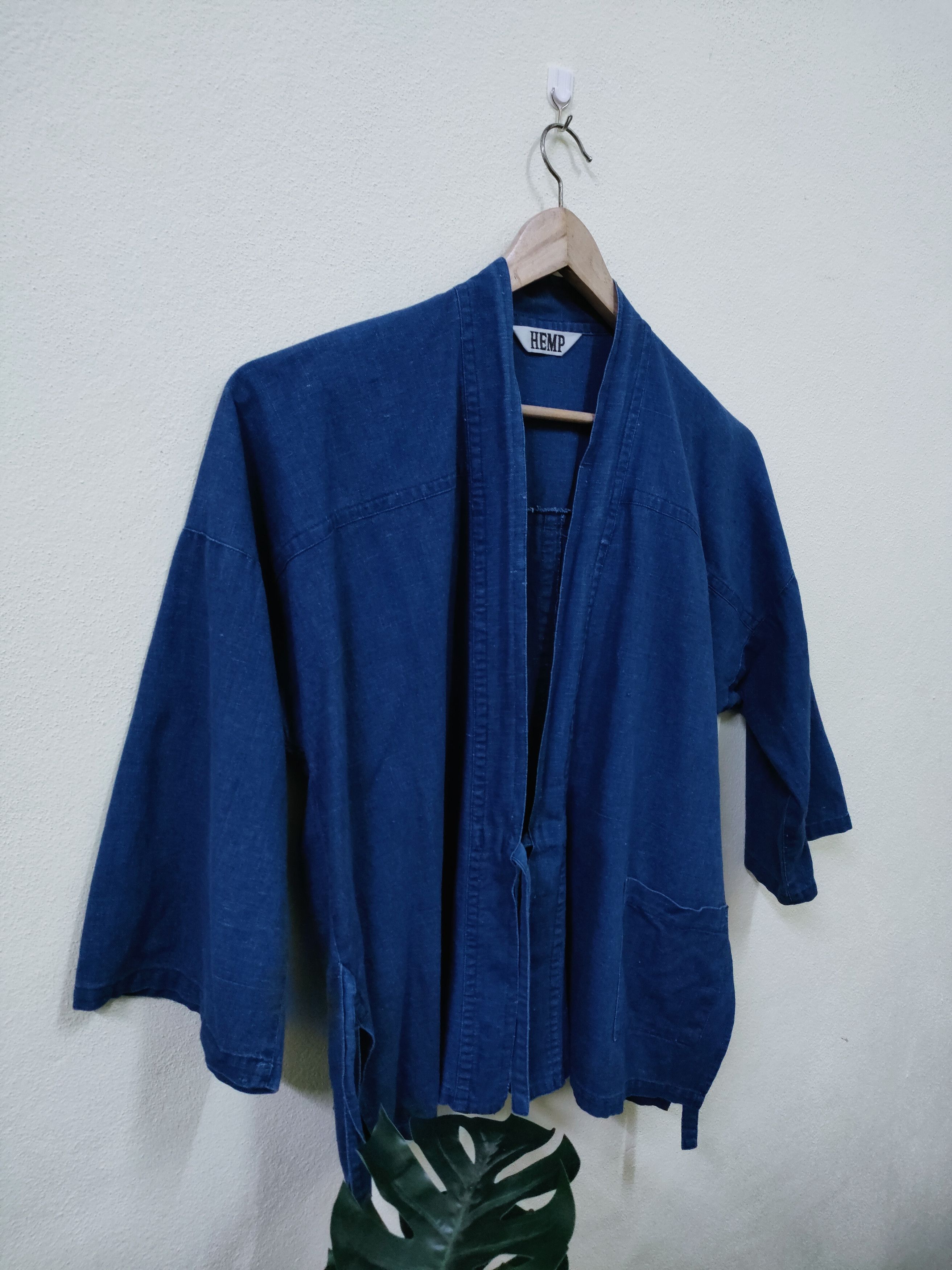 Japanese Brand Hemp Brand Kimono Blue Color Size US M / EU 48-50 / 2 - 2 Thumbnail