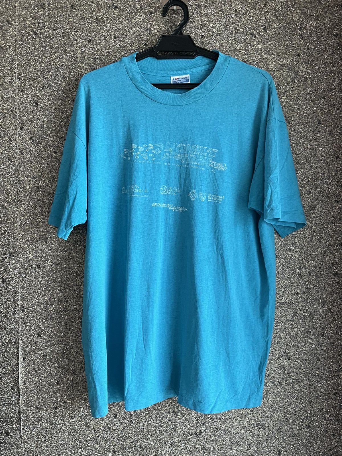 Image of Vintage Hanes Ft57 in Blue, Men's (Size XL)