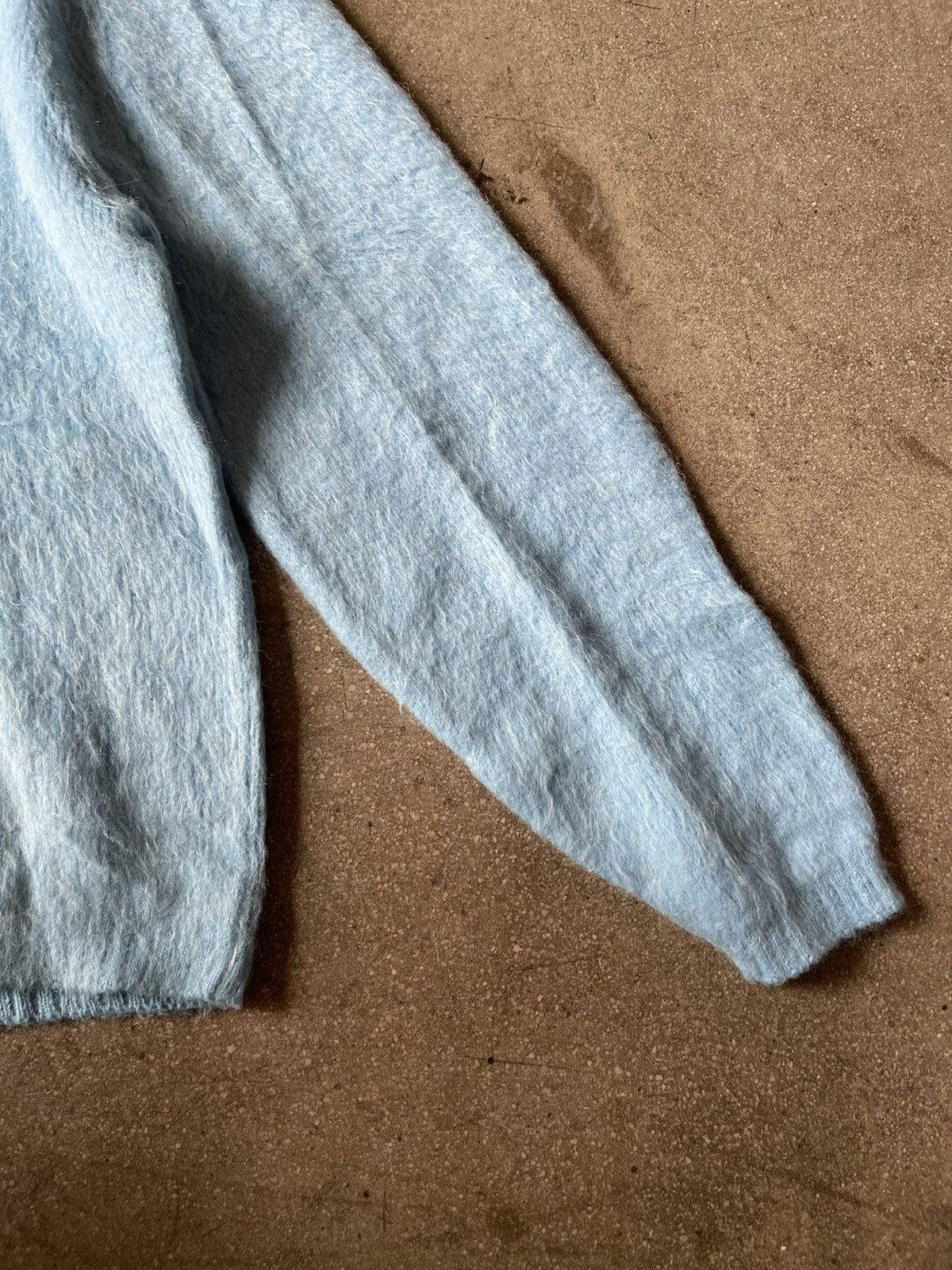 Vintage 60s Asymmetric sleeve shaggy mohair sweater Size US M / EU 48-50 / 2 - 5 Thumbnail