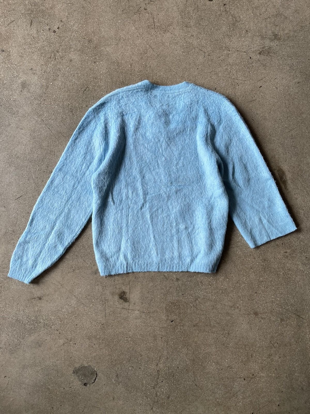 Vintage 60s Asymmetric sleeve shaggy mohair sweater Size US M / EU 48-50 / 2 - 7 Thumbnail