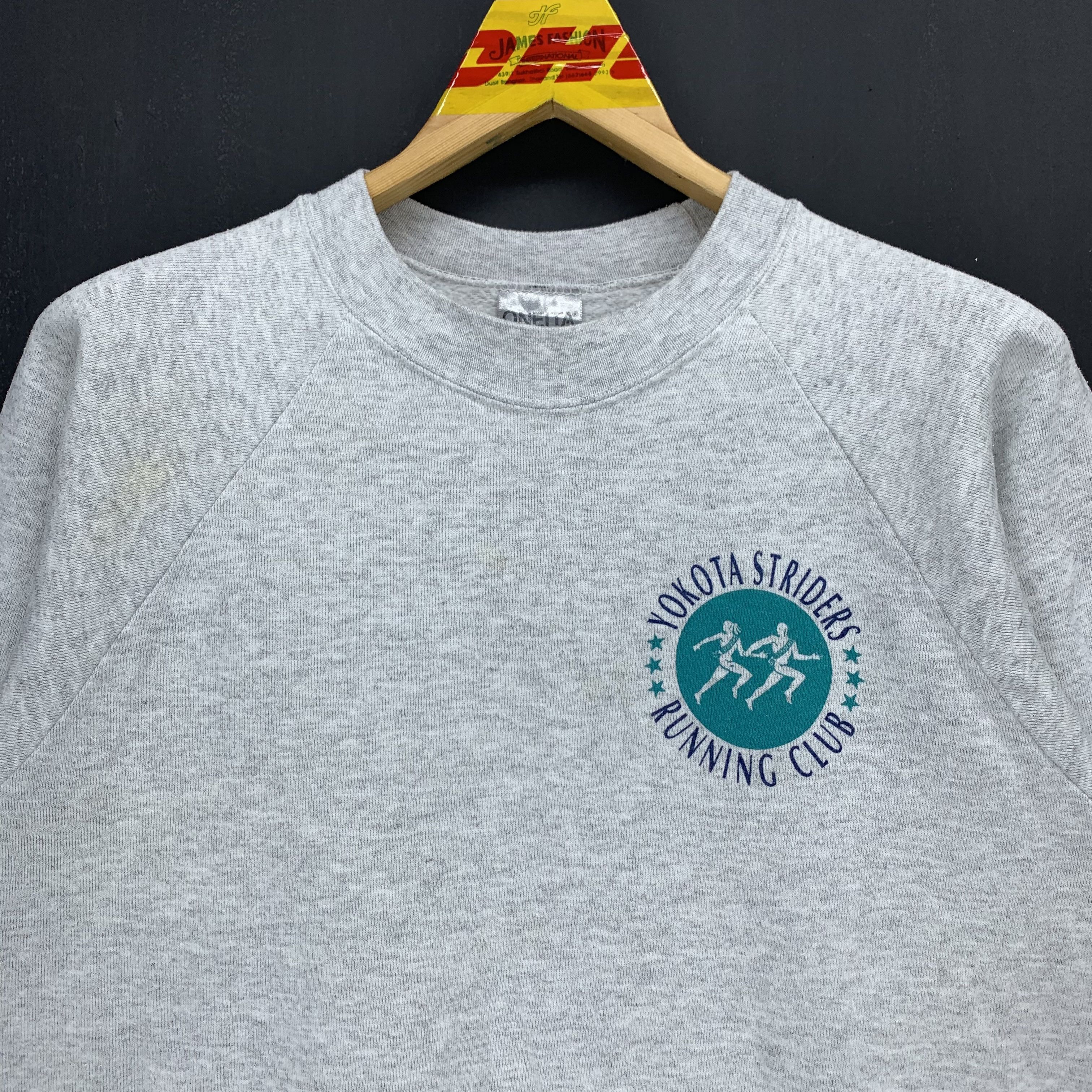 Vintage 93s Yokota Strider Running Club Footrace Sweatshirt #3008-53 Size US M / EU 48-50 / 2 - 4 Thumbnail