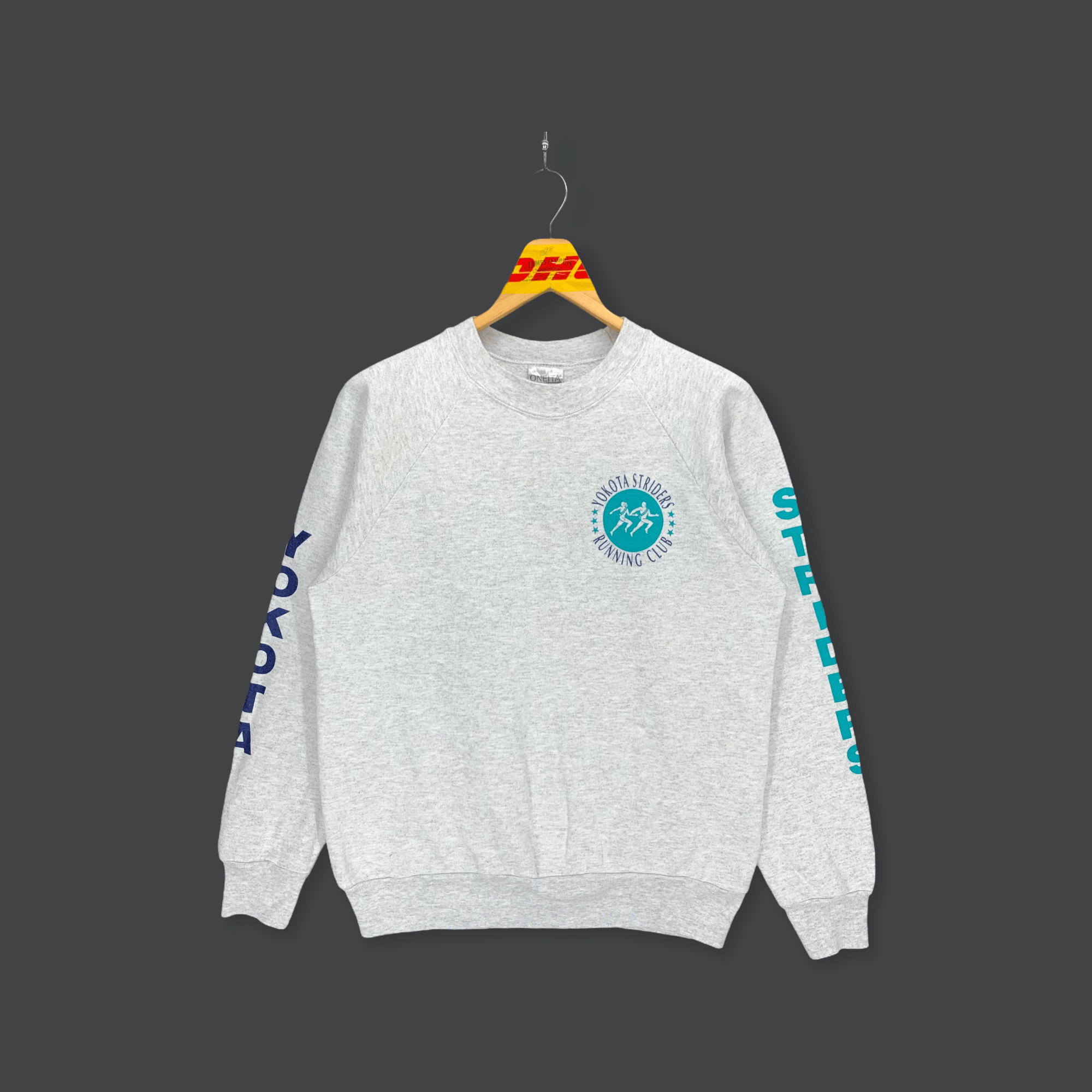 Vintage 93s Yokota Strider Running Club Footrace Sweatshirt #3008-53 Size US M / EU 48-50 / 2 - 3 Thumbnail