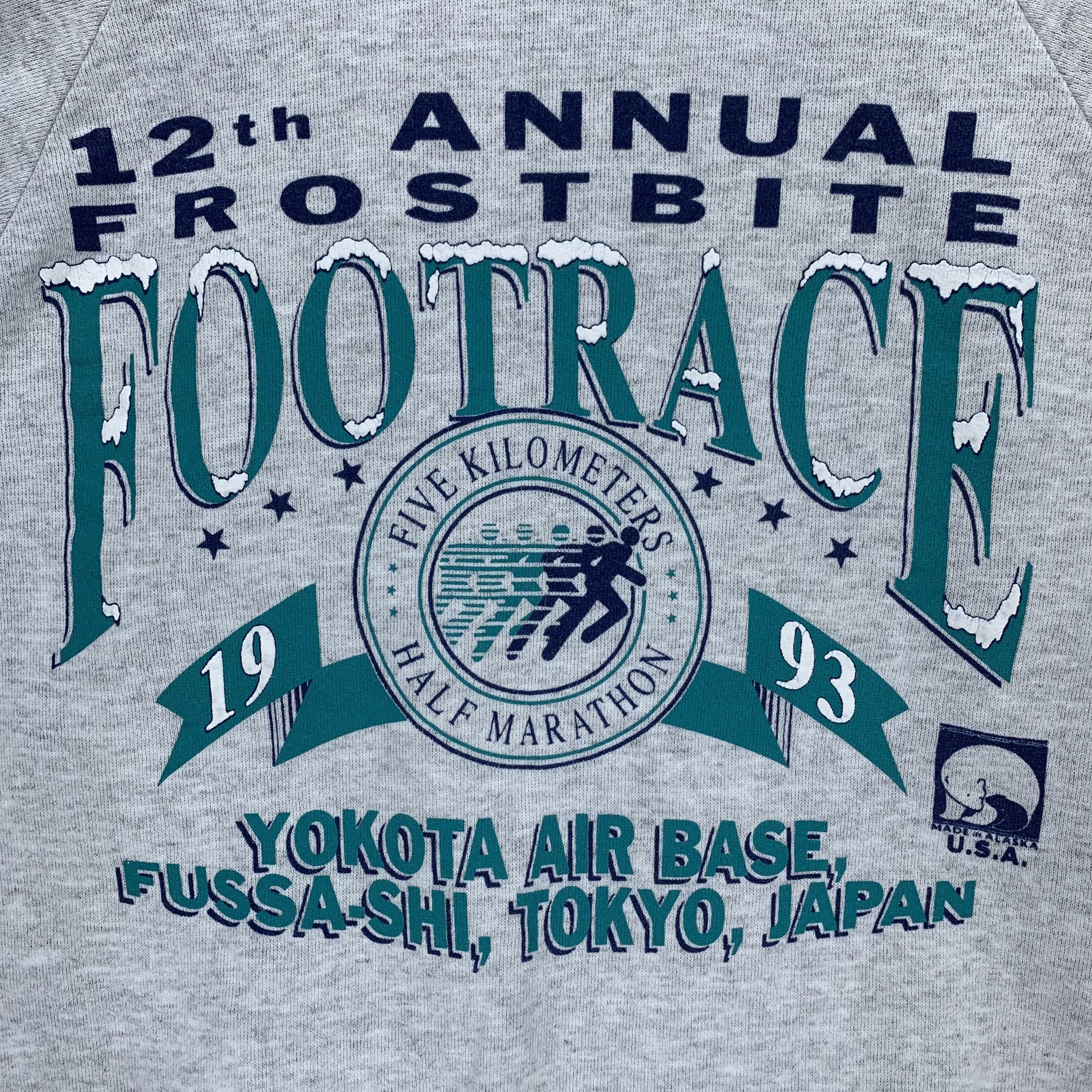 Vintage 93s Yokota Strider Running Club Footrace Sweatshirt #3008-53 Size US M / EU 48-50 / 2 - 2 Thumbnail