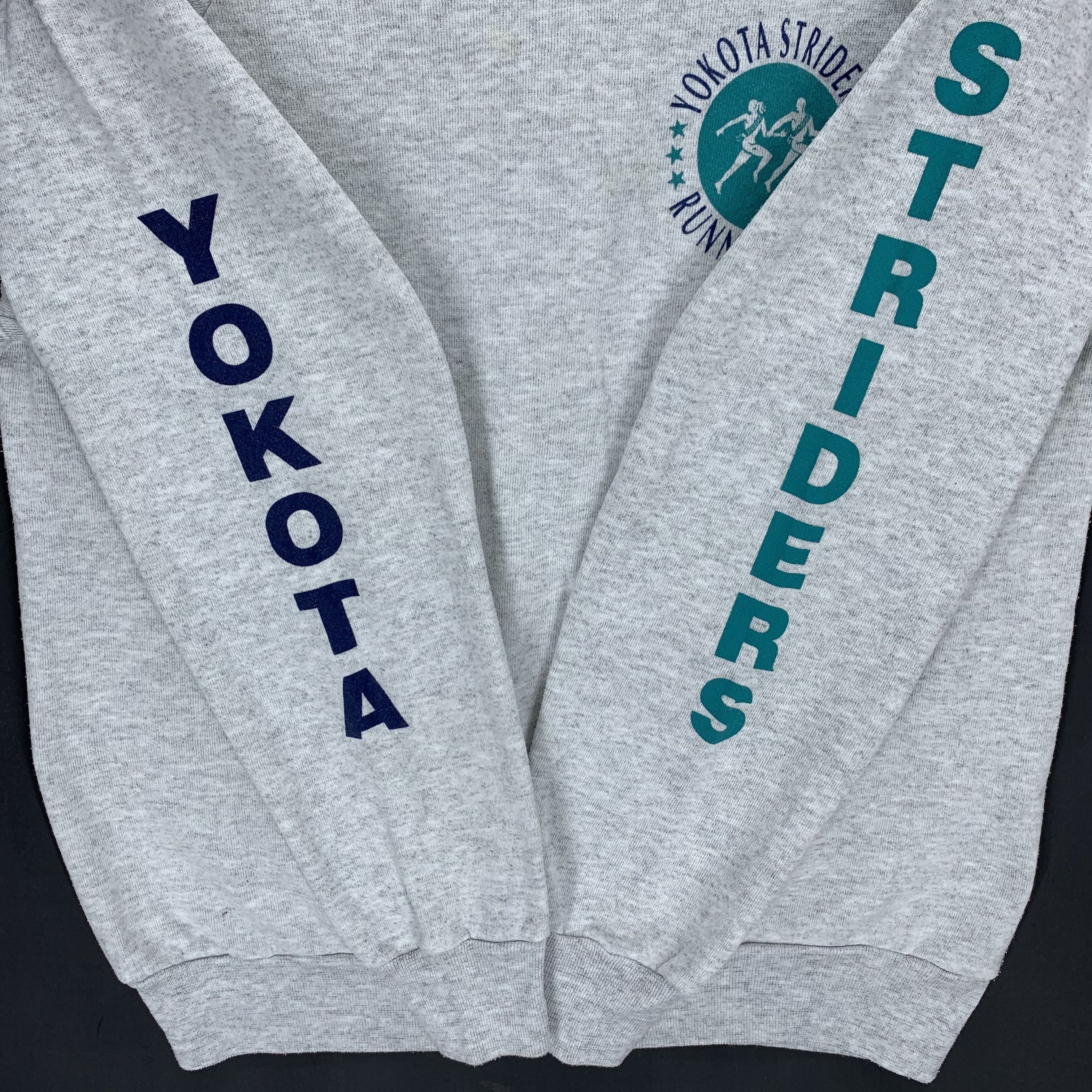 Vintage 93s Yokota Strider Running Club Footrace Sweatshirt #3008-53 Size US M / EU 48-50 / 2 - 6 Thumbnail
