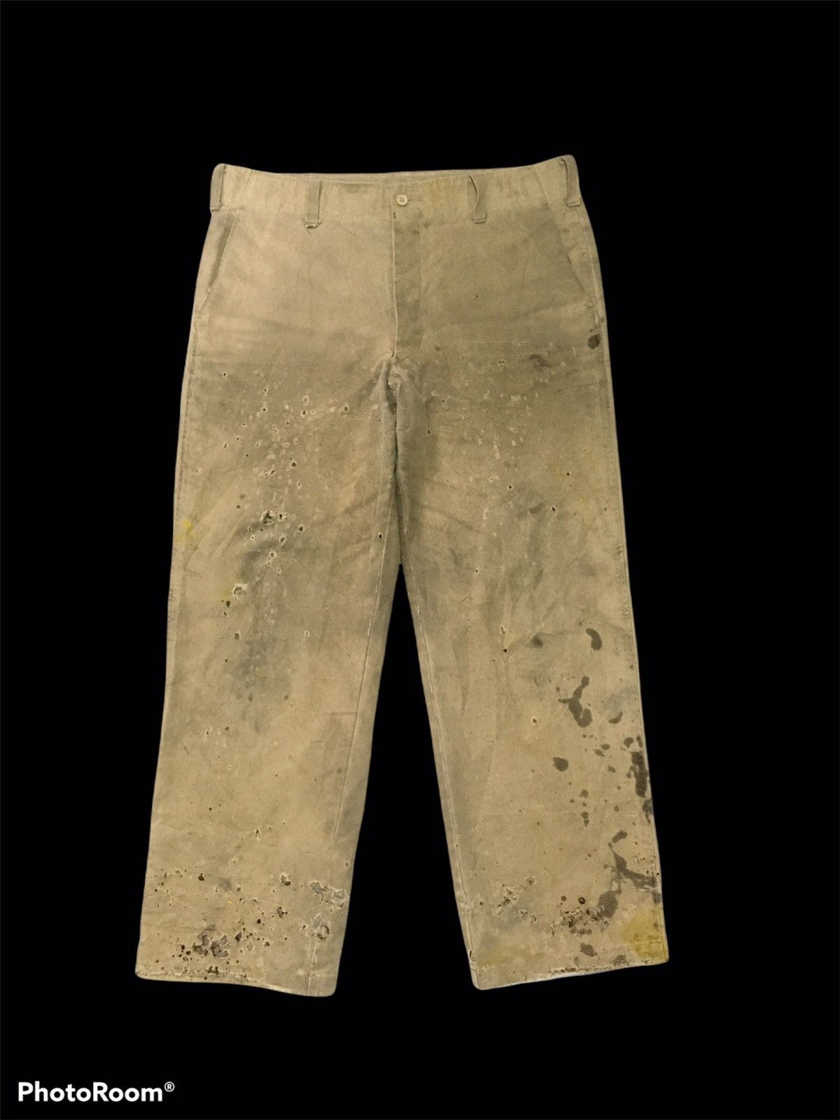 Japanese Brand × Vintage Unknown Vintage Destroyed Thrashed Skater Boy Cotton Pants Size US 33 - 1 Thumbnail