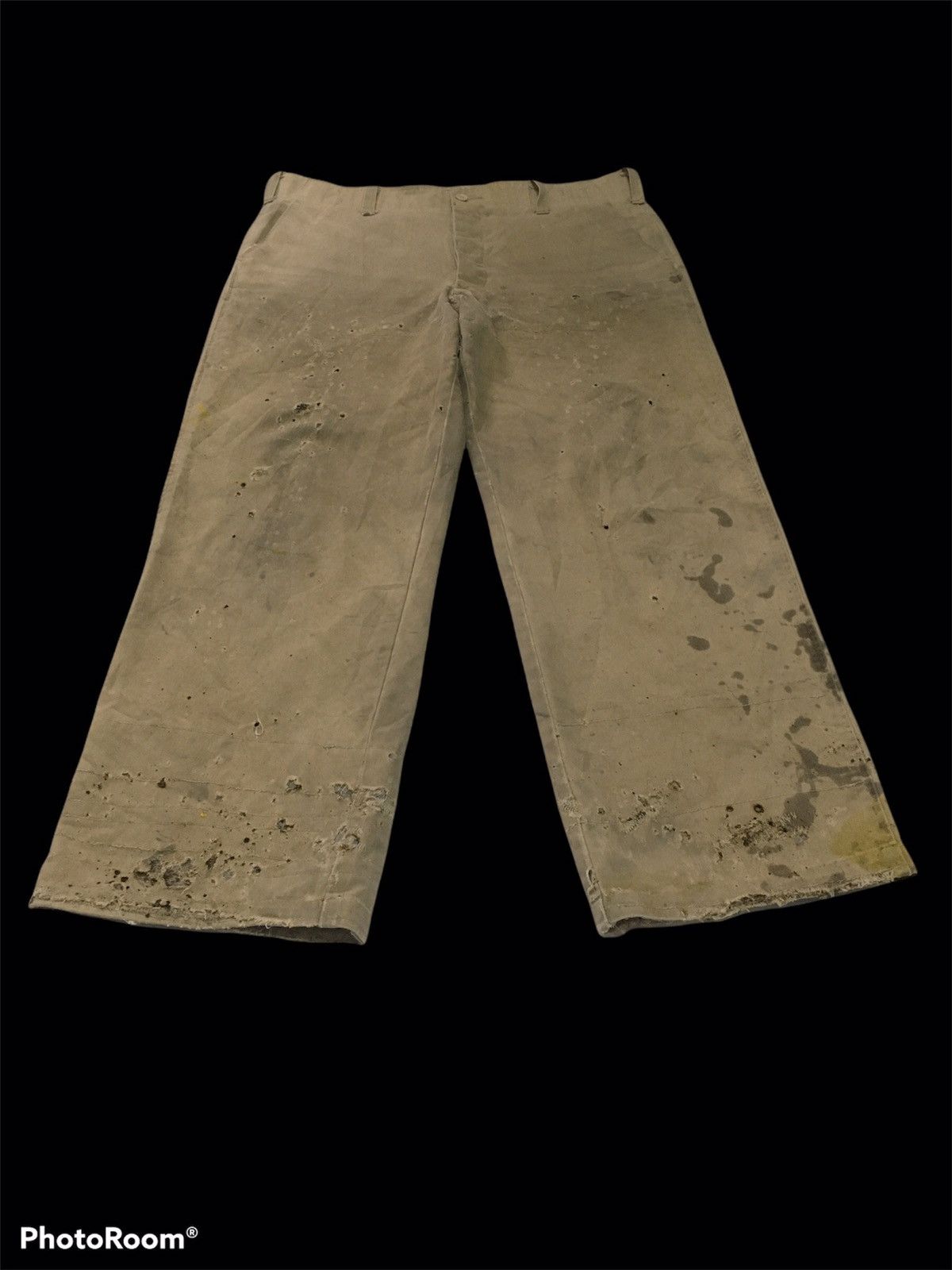 Japanese Brand × Vintage Unknown Vintage Destroyed Thrashed Skater Boy Cotton Pants Size US 33 - 2 Thumbnail