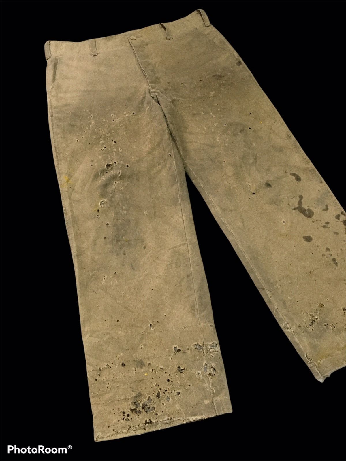 Japanese Brand × Vintage Unknown Vintage Destroyed Thrashed Skater Boy Cotton Pants Size US 33 - 3 Thumbnail