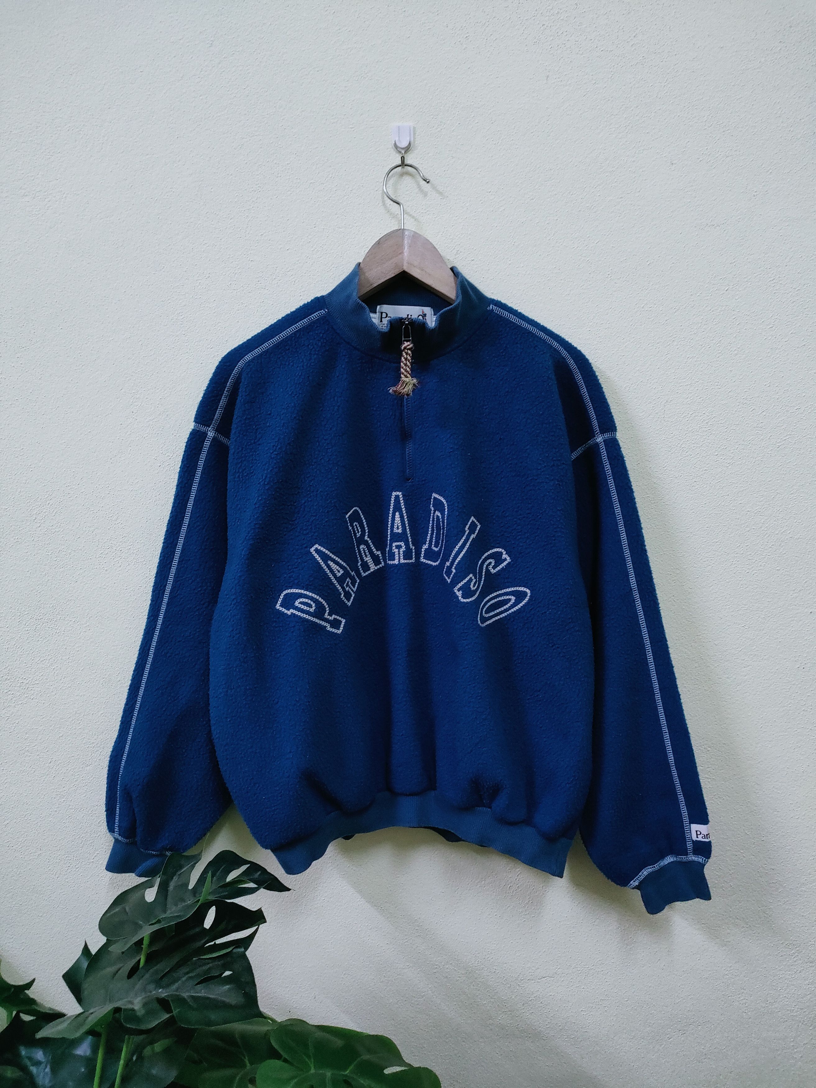 Japanese Brand × Vintage Vintage Paradiso Half Zipper Fleece Size US M / EU 48-50 / 2 - 1 Thumbnail
