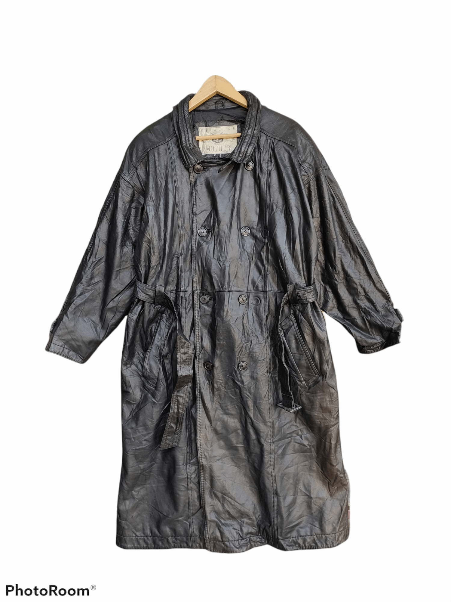 f*0様 HARAJUKU MOTHER LEATHER TRENCH COAT Genuine Leather × Japanese Brand Harajuku Mother Leather