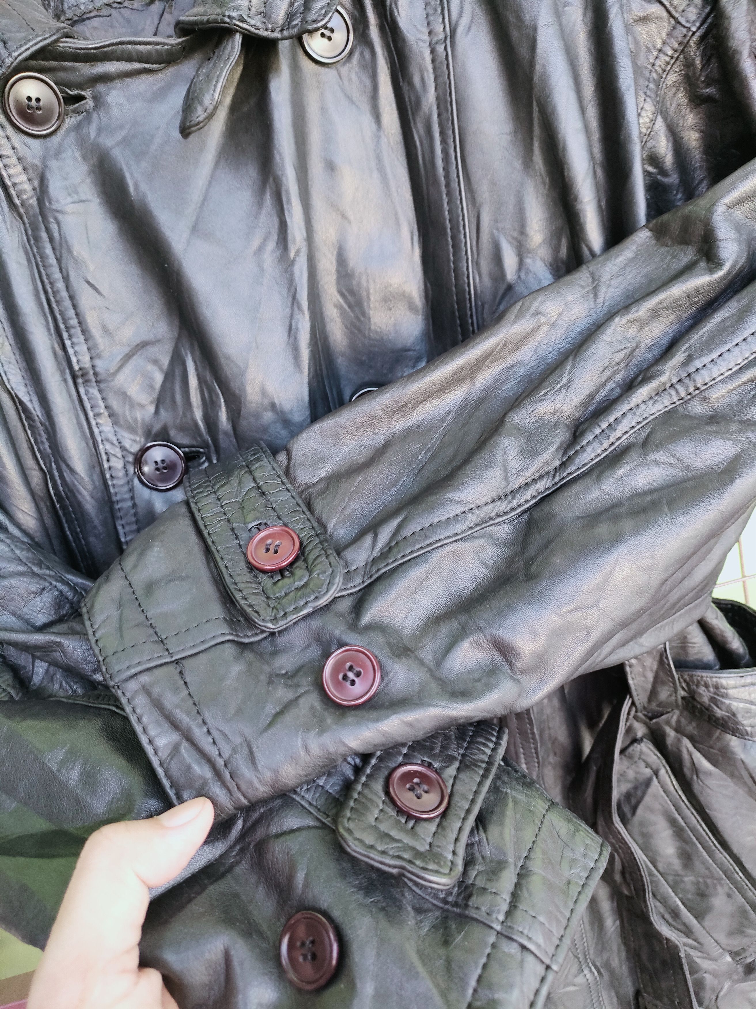 Harajuku Mother Leather Trench Coat