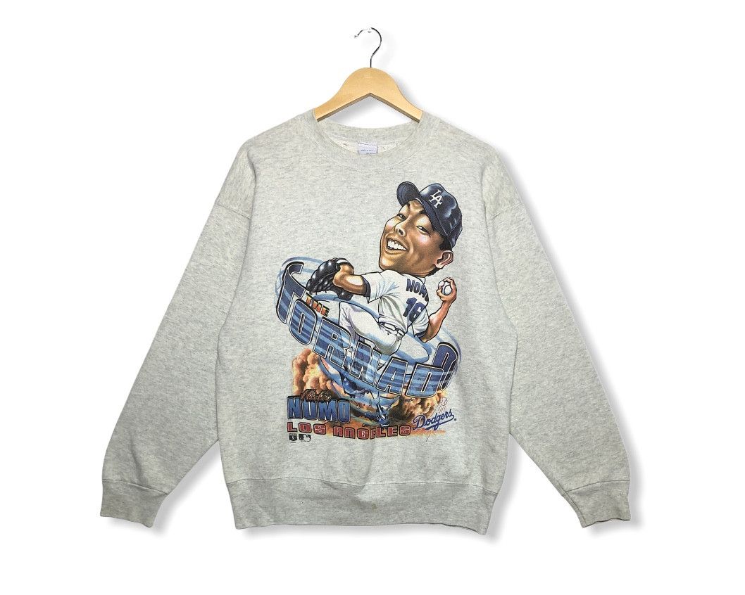 MLB VINTAGE 1995 RARE HIDEO NOMO L.A. DODGERS SWEATSHIRT Size US L / EU 52-54 / 3 - 1 Thumbnail