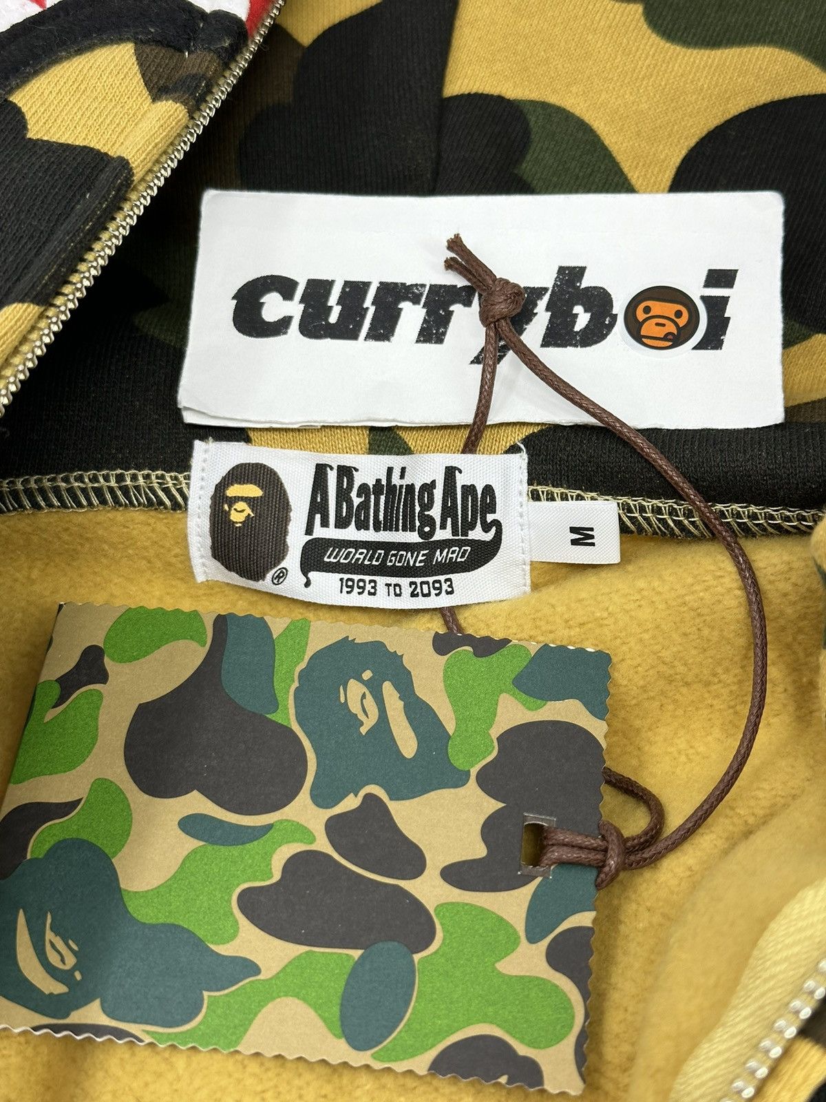 Bape BAPE 1st Camo PONR Shark Full Zip Hoodie Yellow Size US M / EU 48-50 / 2 - 6 Thumbnail