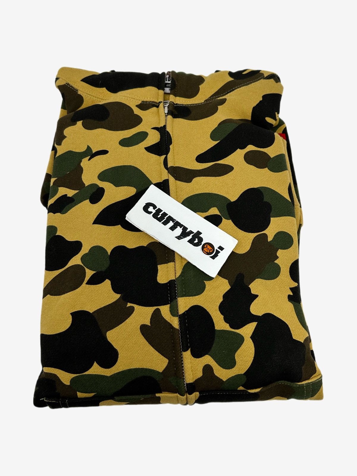 Bape BAPE 1st Camo PONR Shark Full Zip Hoodie Yellow Size US M / EU 48-50 / 2 - 3 Thumbnail