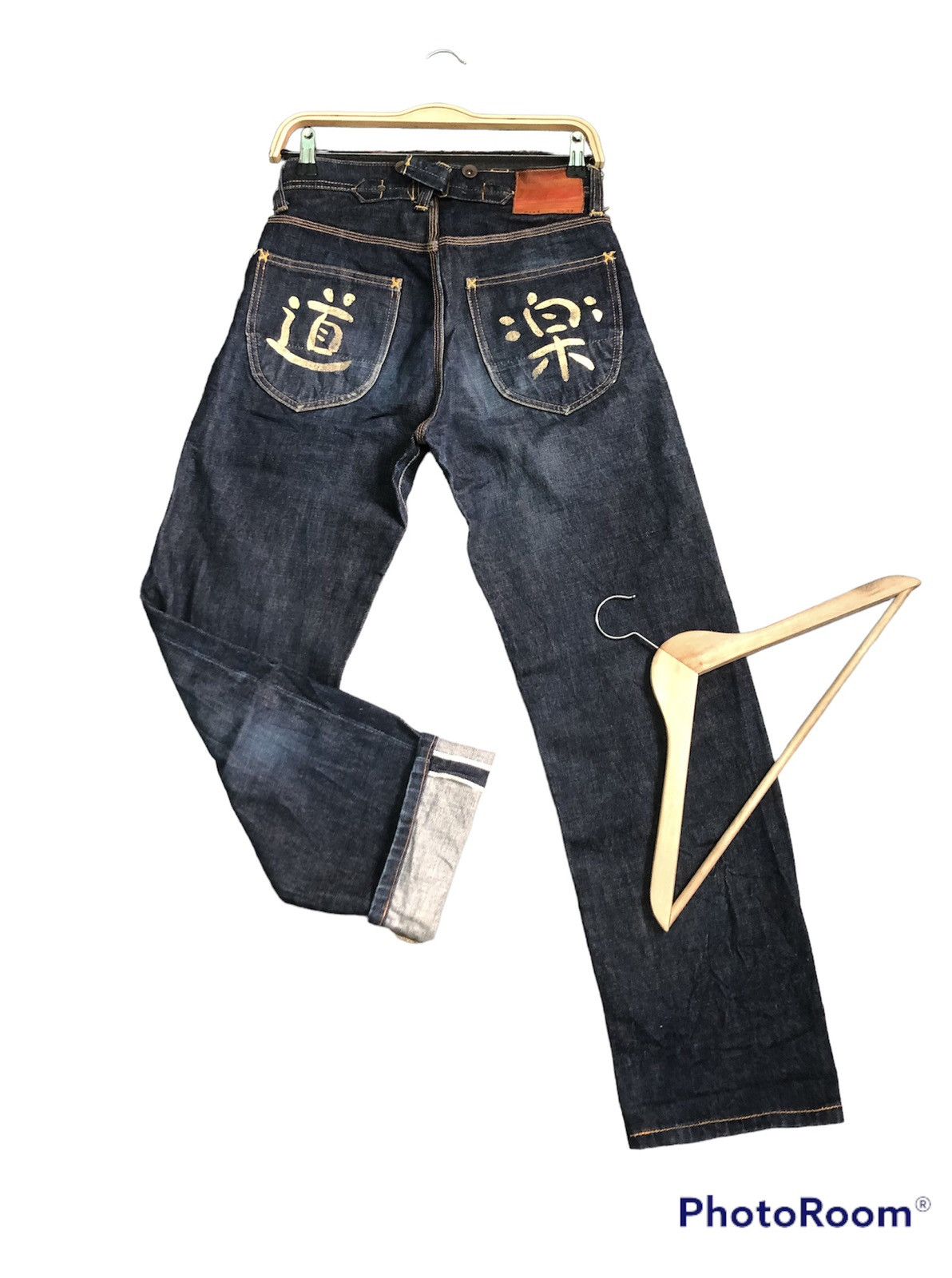 Evisu × Vintage RARE🔥TRUE VINTAGE EVIS/EVISU FIRST MODEL SELVEDGE DENIM Size US 29 - 1 Thumbnail