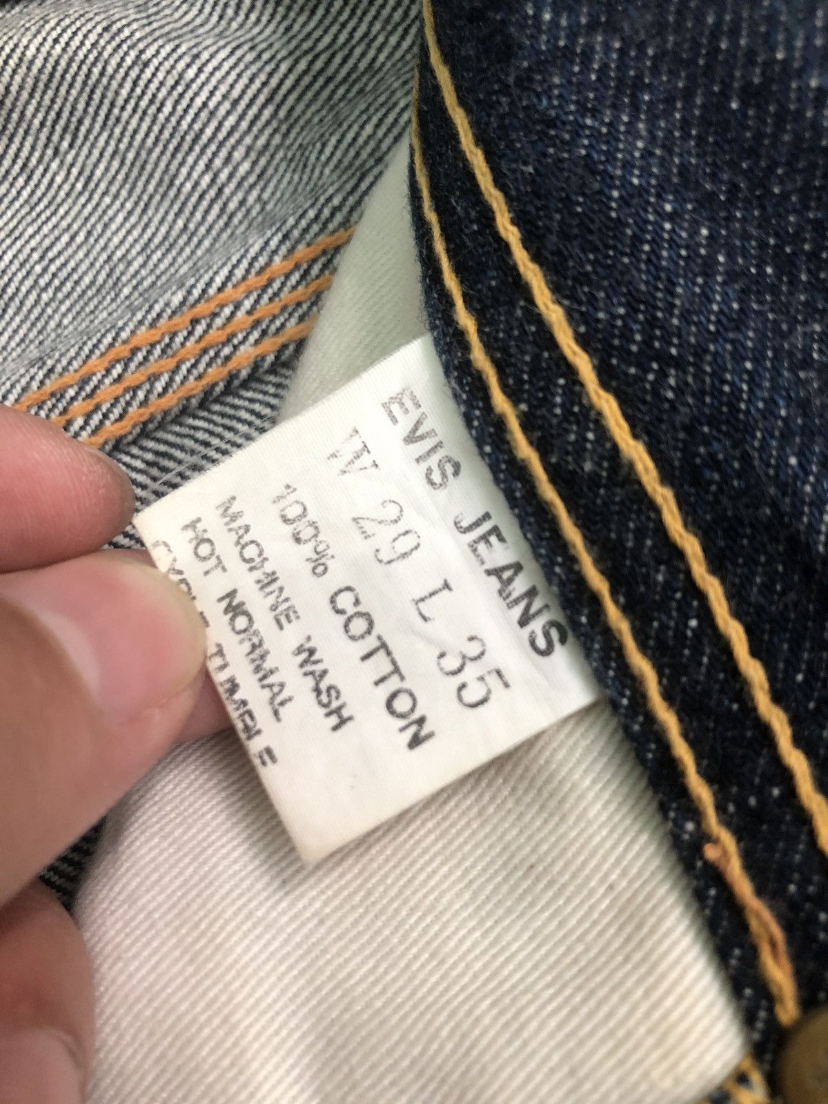 Evisu × Vintage RARE🔥TRUE VINTAGE EVIS/EVISU FIRST MODEL SELVEDGE DENIM Size US 29 - 6 Thumbnail