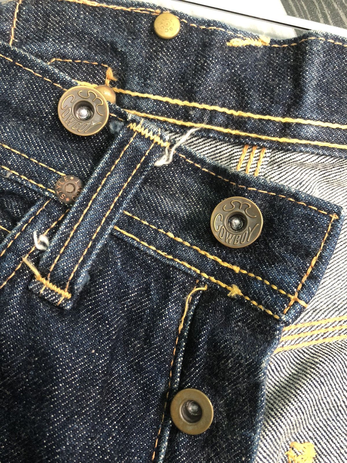 Evisu × Vintage RARE🔥TRUE VINTAGE EVIS/EVISU FIRST MODEL SELVEDGE DENIM Size US 29 - 5 Thumbnail