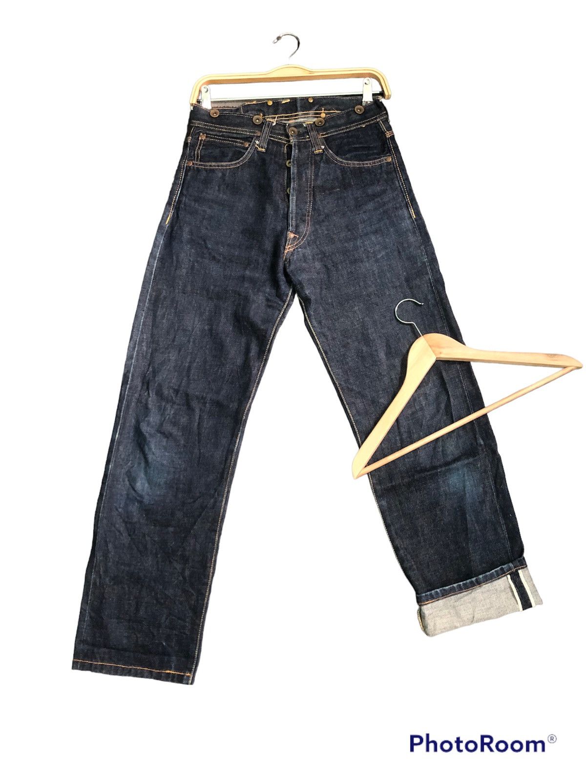 Evisu × Vintage RARE🔥TRUE VINTAGE EVIS/EVISU FIRST MODEL SELVEDGE DENIM Size US 29 - 2 Thumbnail