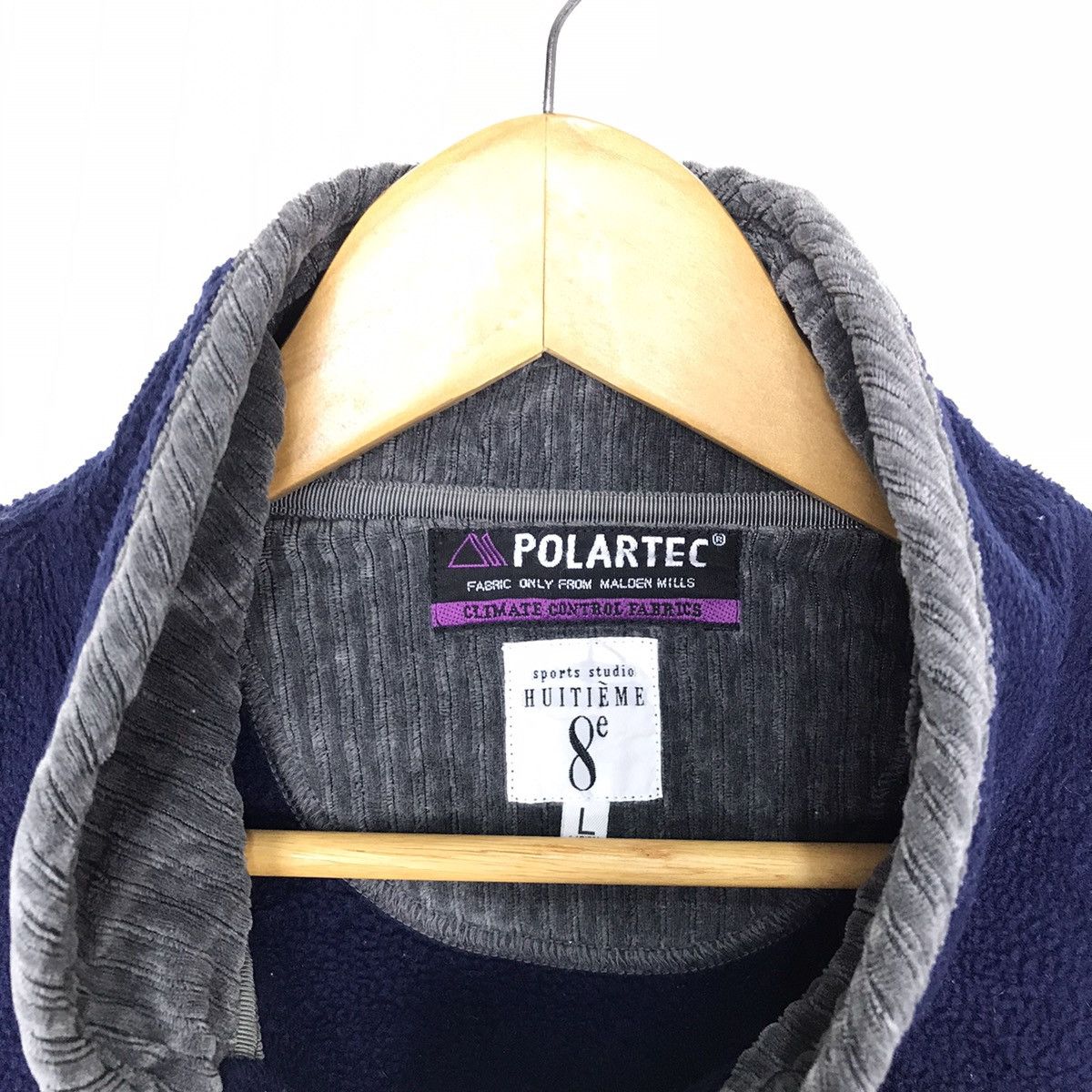 Japanese Brand HUITiEME 8e japanese brand fleece buttom up twin pocket Size L / US 10 / IT 46 - 4 Thumbnail