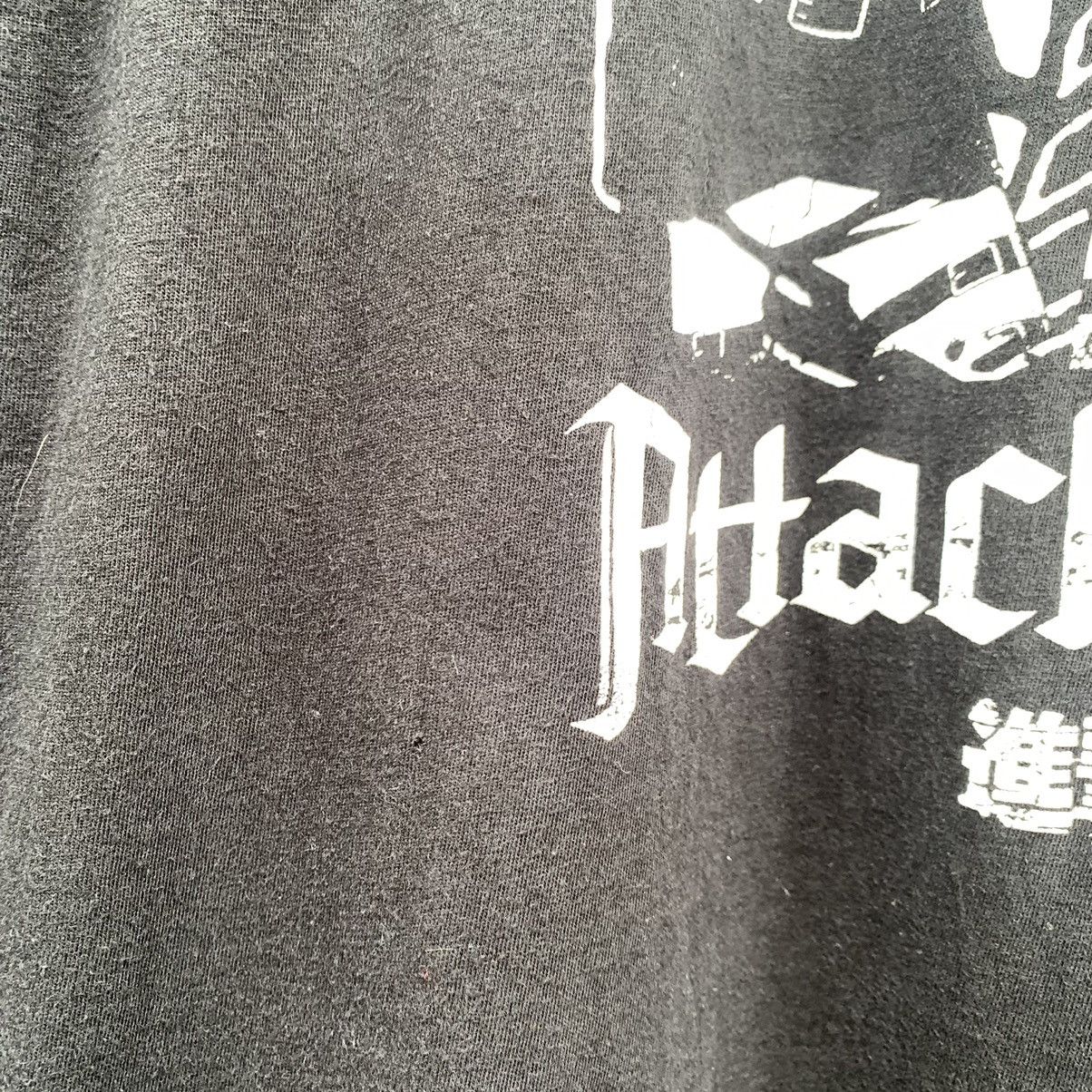 Anime Thrashed Faded Attack On Titan Japanese Animated Series Tee Size US L / EU 52-54 / 3 - 4 Thumbnail