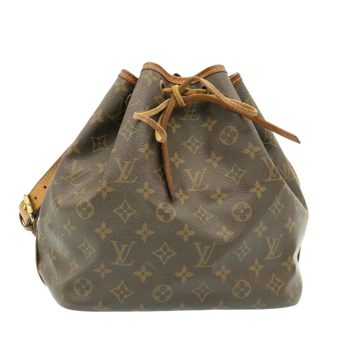 Louis Vuitton Petit Noe Monogram Shoulder Bag Brown M42226