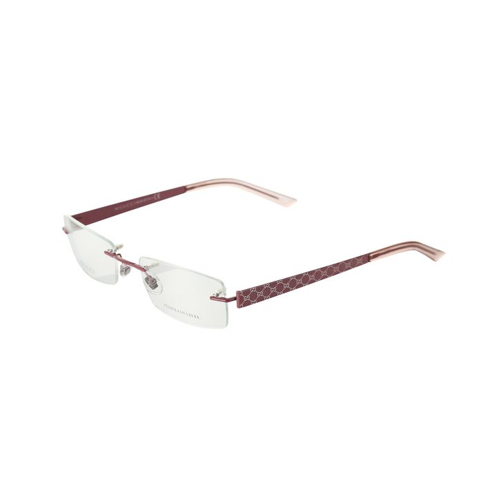 Gucci Gucci '90s Signature Pink Monogram Rimless Frame Glasses | Grailed