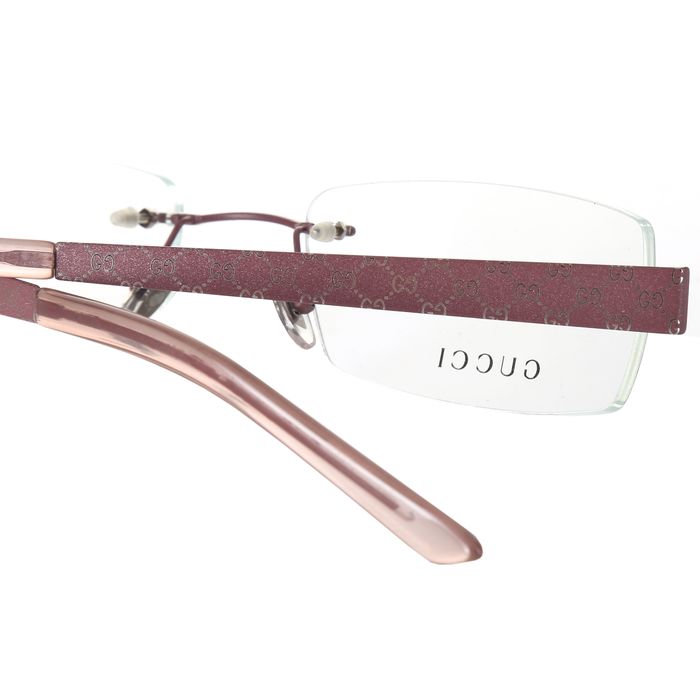 Gucci Gucci '90s Signature Pink Monogram Rimless Frame Glasses | Grailed