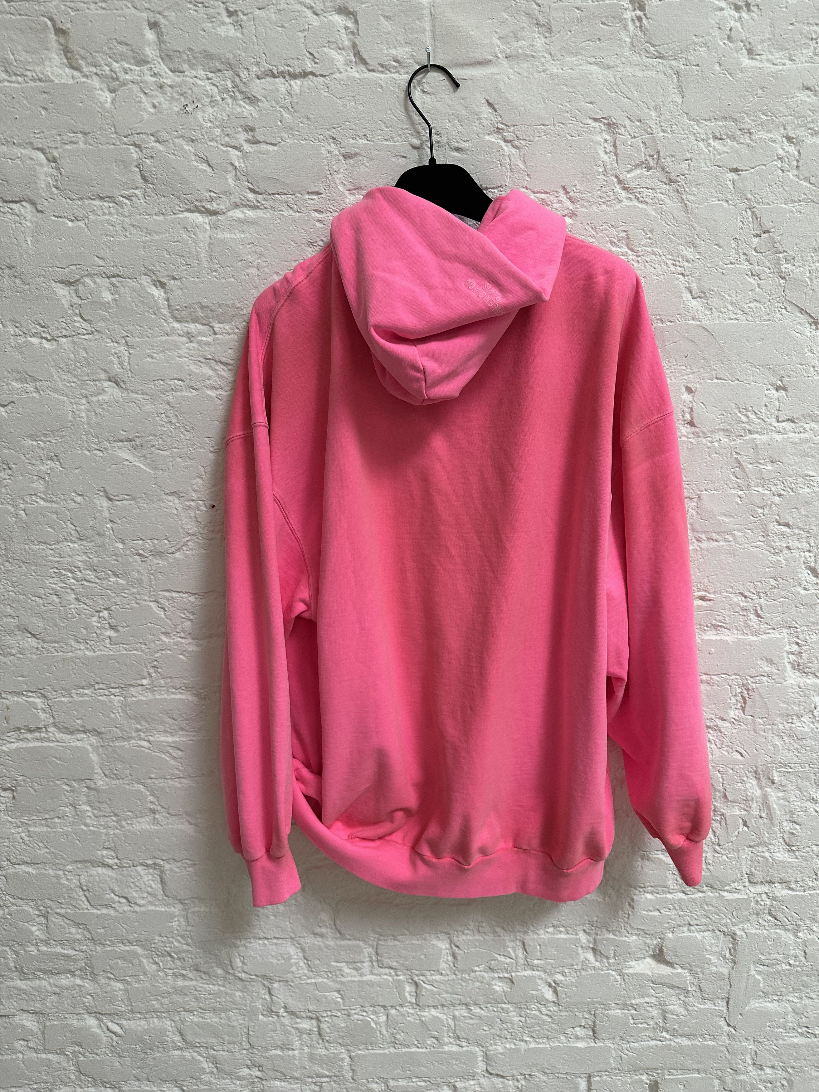 Balenciaga Balenciaga Pink Faded Hoodie Size L Size US L / EU 52-54 / 3 - 8 Thumbnail