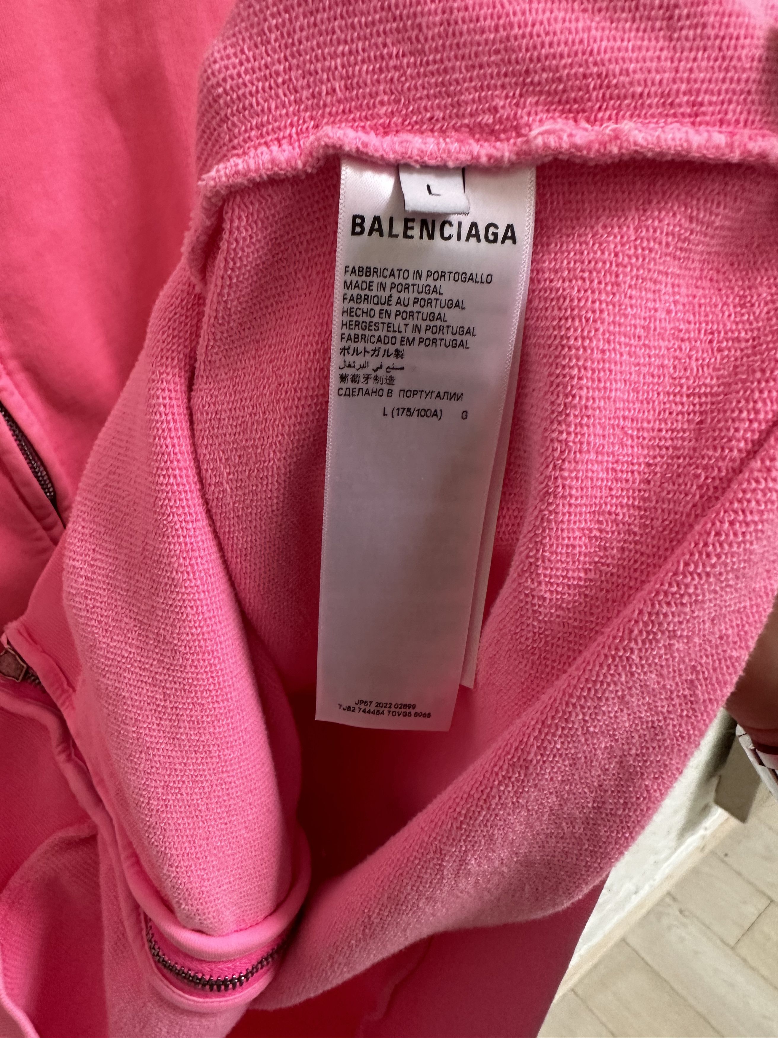 Balenciaga Balenciaga Pink Faded Hoodie Size L Size US L / EU 52-54 / 3 - 7 Thumbnail