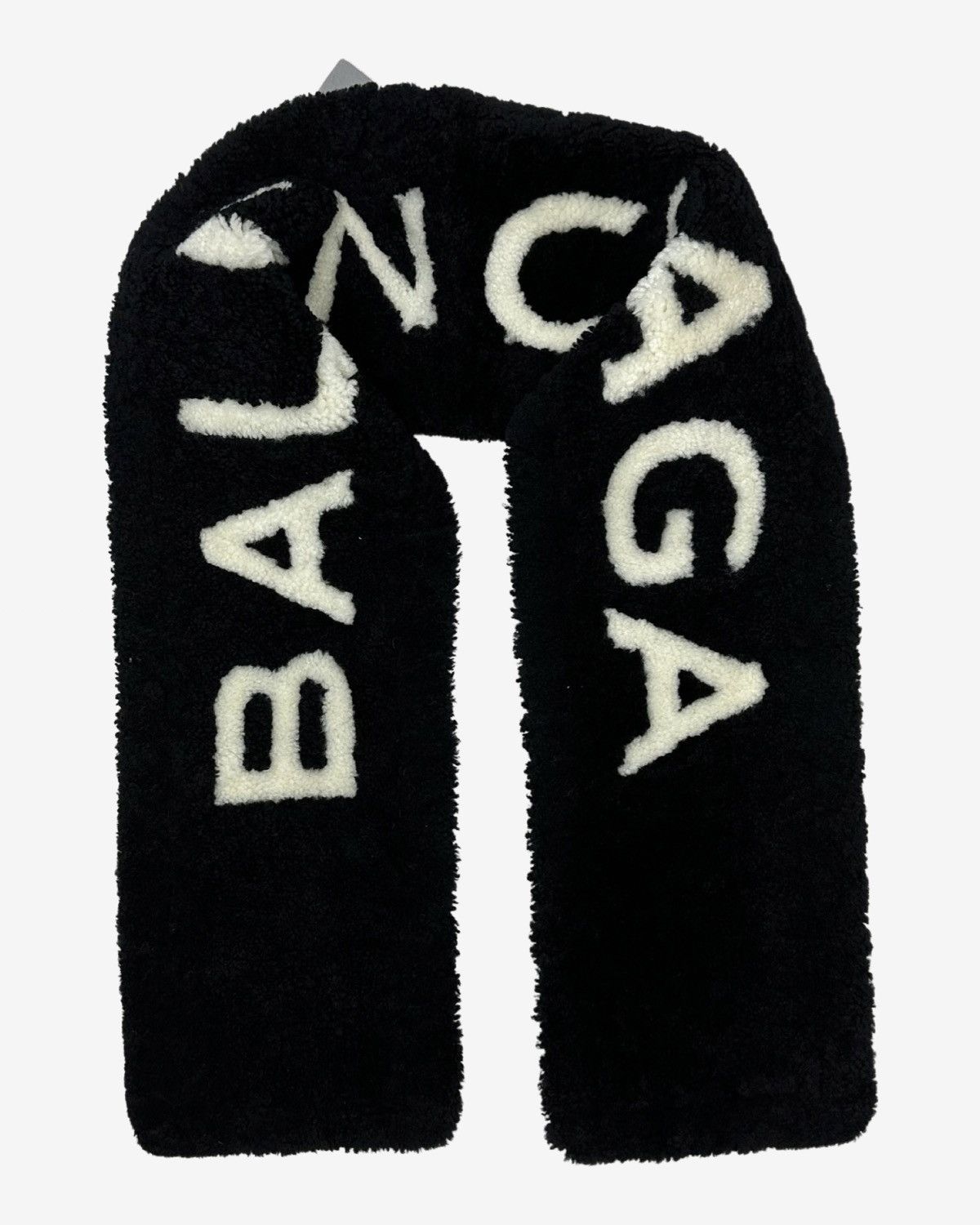 Balenciaga *3k* Balenciaga XL Real Fur Logo Scarf Size ONE SIZE - 2 Thumbnail