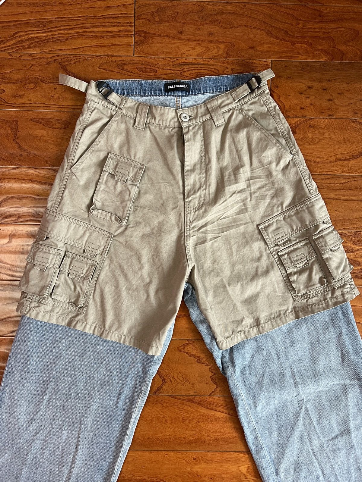 Balenciaga *Rare* Balenciaga AW 21 Afterworld Hybrid Cargo Pants Size US 31 - 3 Thumbnail