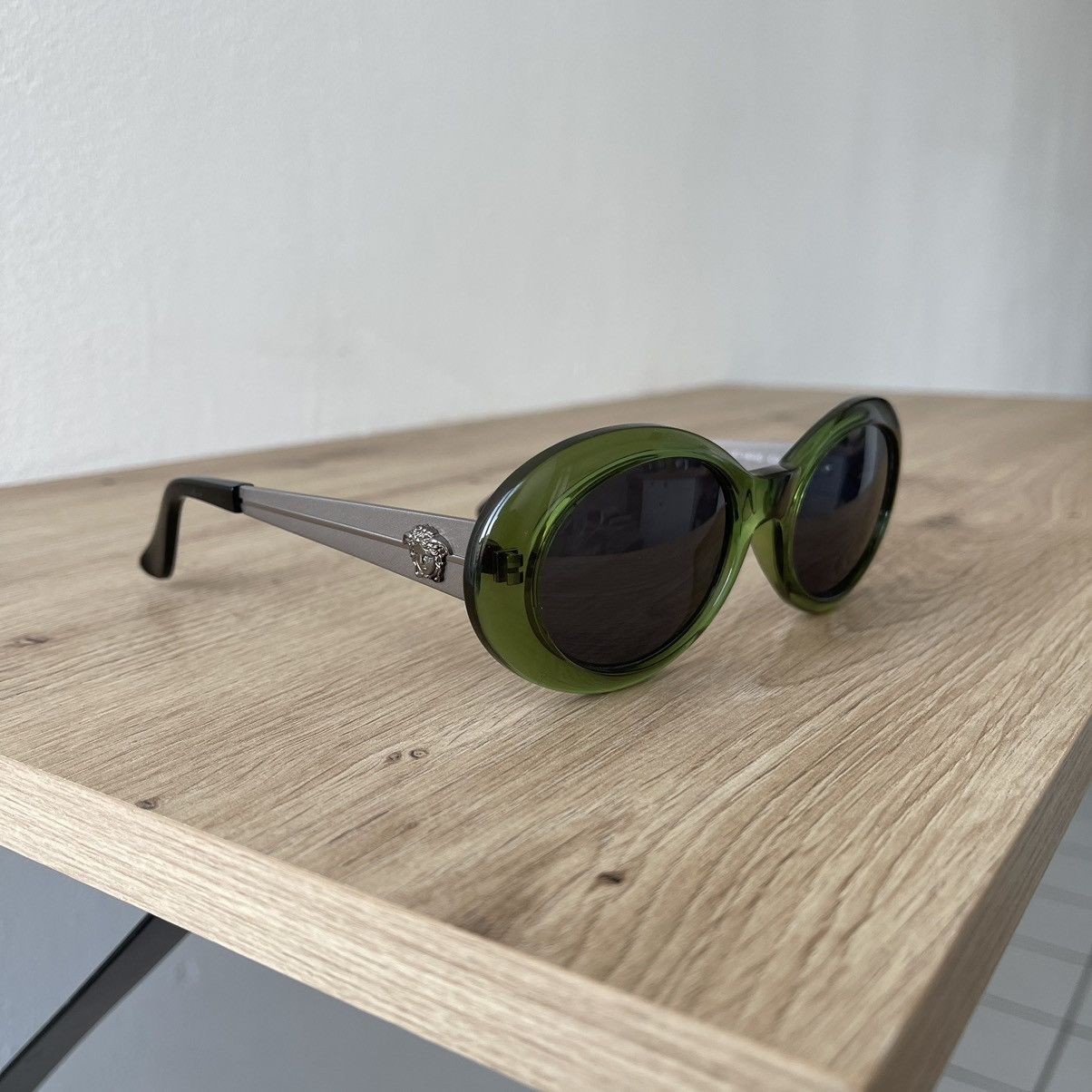 Versace Versace Transparent Green Steel Sunglasses/ MOD. 403/D Size ONE SIZE - 11 Thumbnail