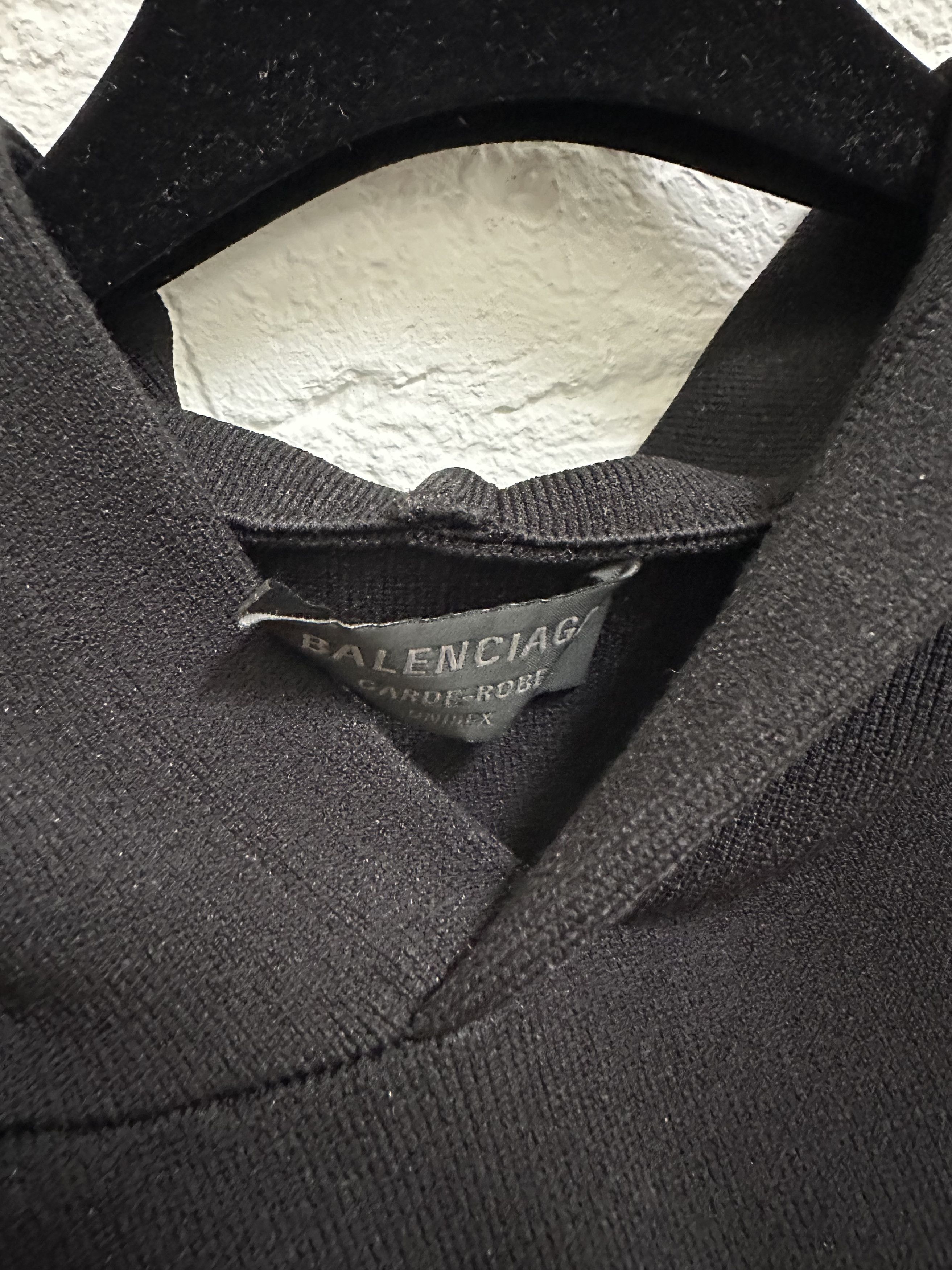 Balenciaga Balenciaga Knitted Fabric Hoodie Garde-robe Size L Size US L / EU 52-54 / 3 - 5 Thumbnail