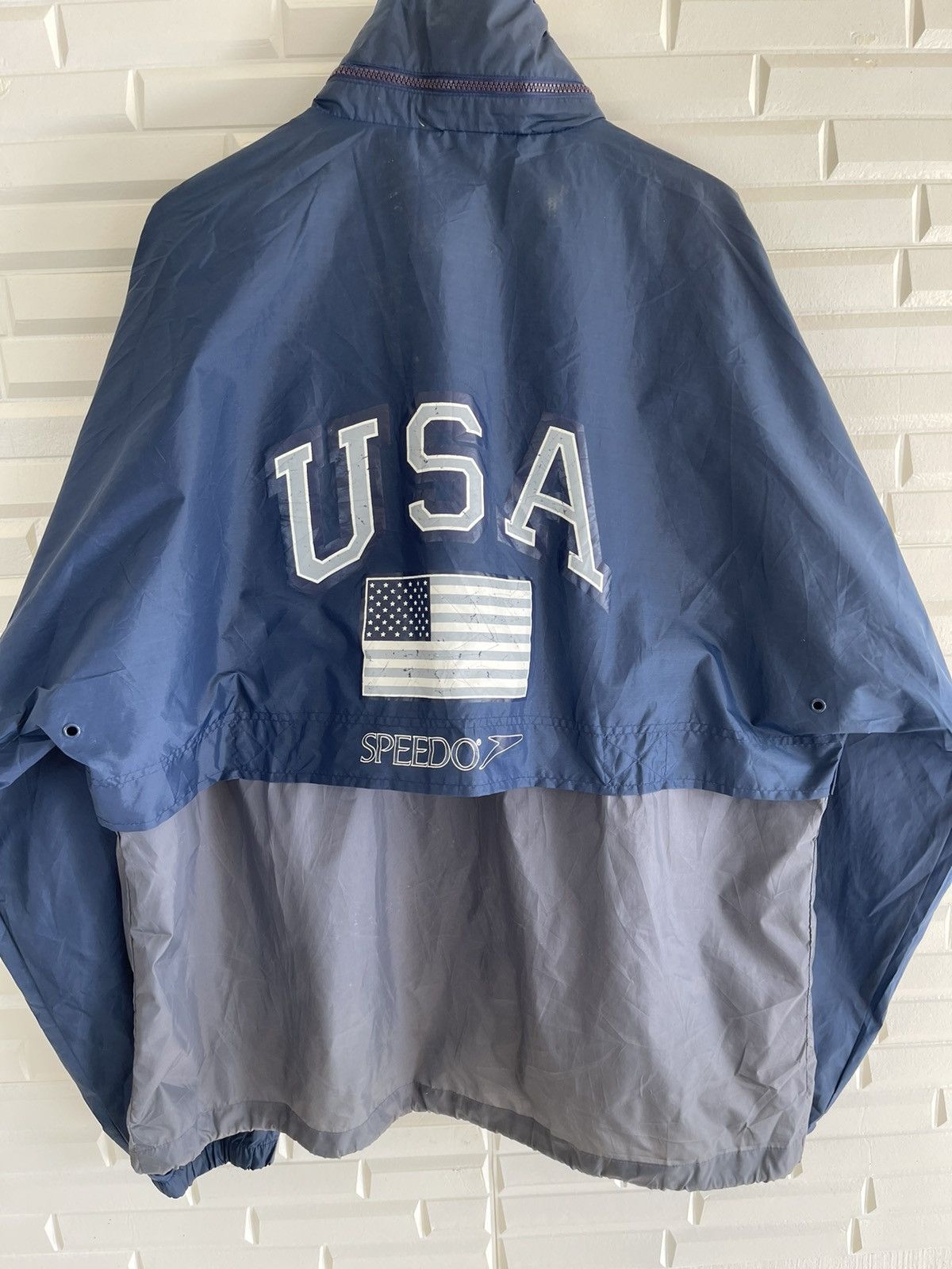 Speedo Vintage 90’s SPEEDO Windbreaker Jacket Size US L / EU 52-54 / 3 - 2 Thumbnail