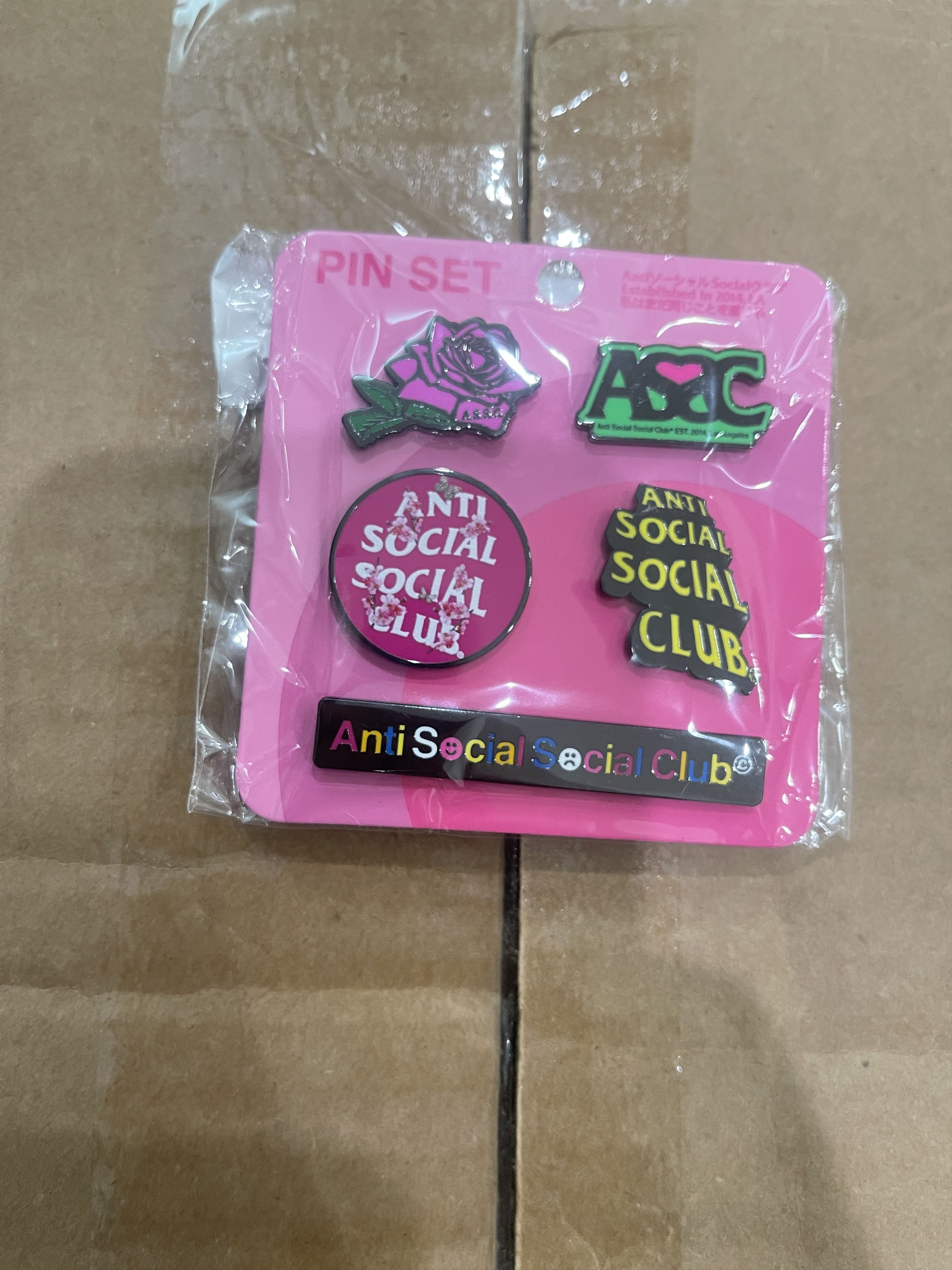 Anti Social Social Club DS ASSC kkoch rose Negative Punk Rock Pin Set BAPE KITH KAWS Size ONE SIZE - 1 Thumbnail