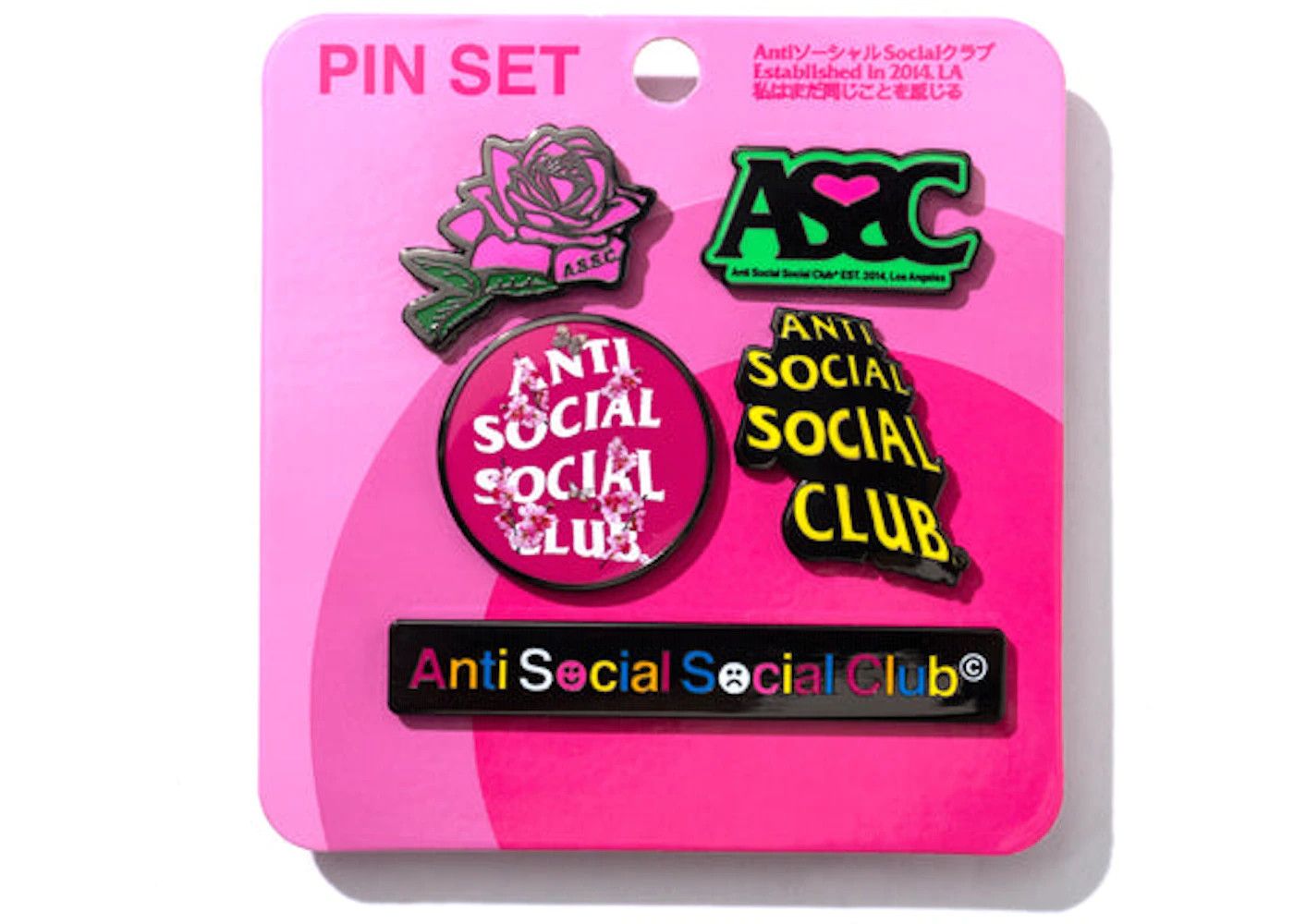 Anti Social Social Club DS ASSC kkoch rose Negative Punk Rock Pin Set BAPE KITH KAWS Size ONE SIZE - 2 Thumbnail