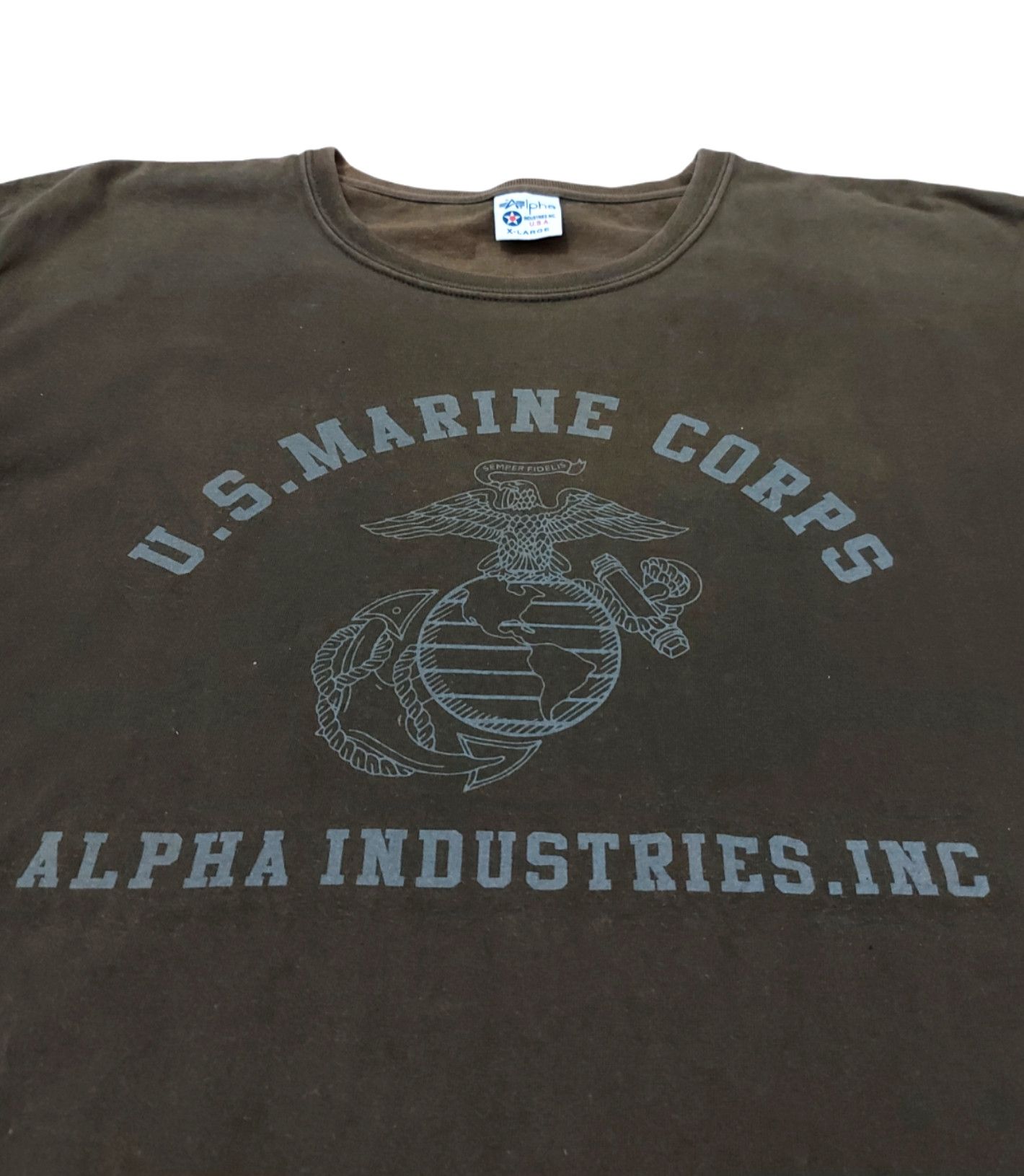 Alpha Industries RARE! ALPHA INDUSTRIES U.S MARINE CORPS BIG LOGO Size US XL / EU 56 / 4 - 5 Thumbnail