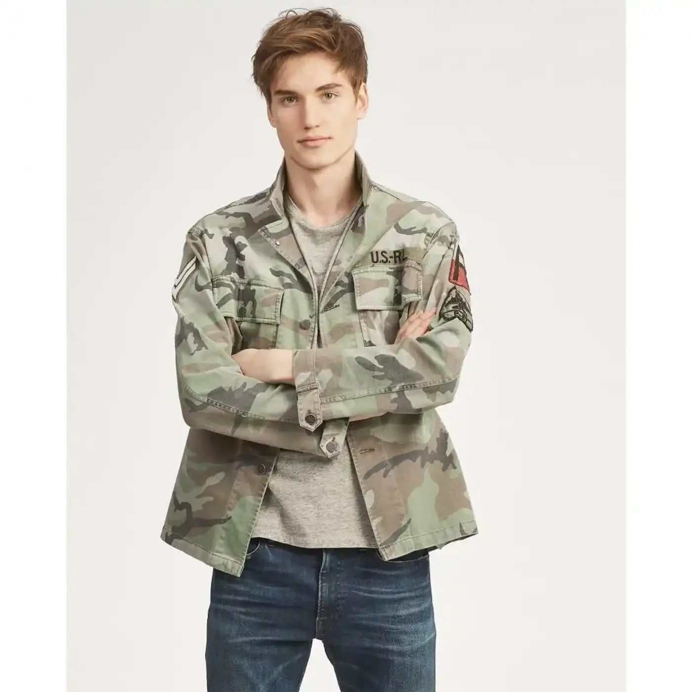 Polo Ralph Lauren✨ミリタリージャケット　タイガー　ワッペン　L Polo Ralph Lauren Japan Tiger Artwork Military Army Camo
