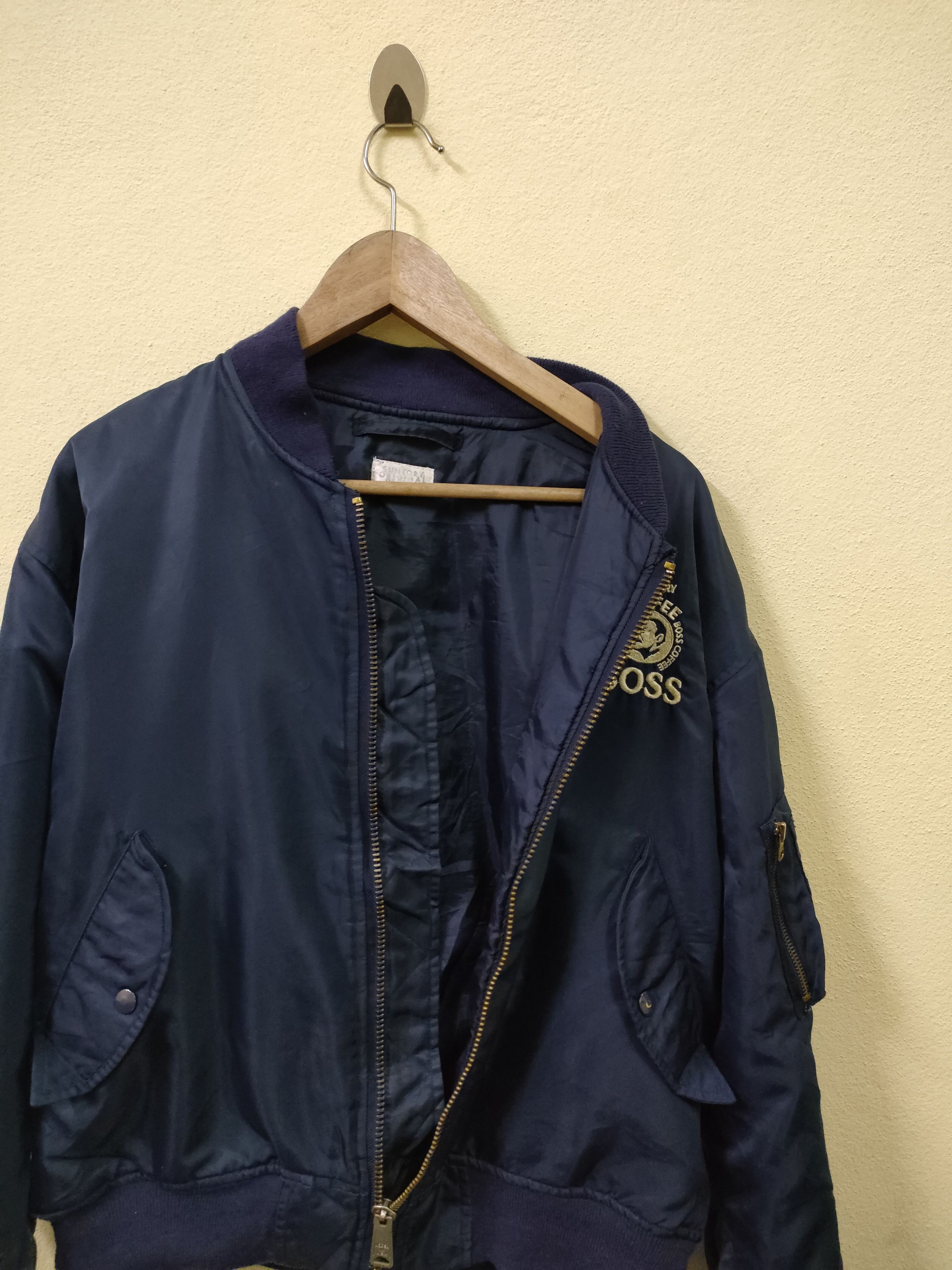 Vintage Suntory Coffee Boss Bomber Jacket Size US L / EU 52-54 / 3 - 3 Thumbnail