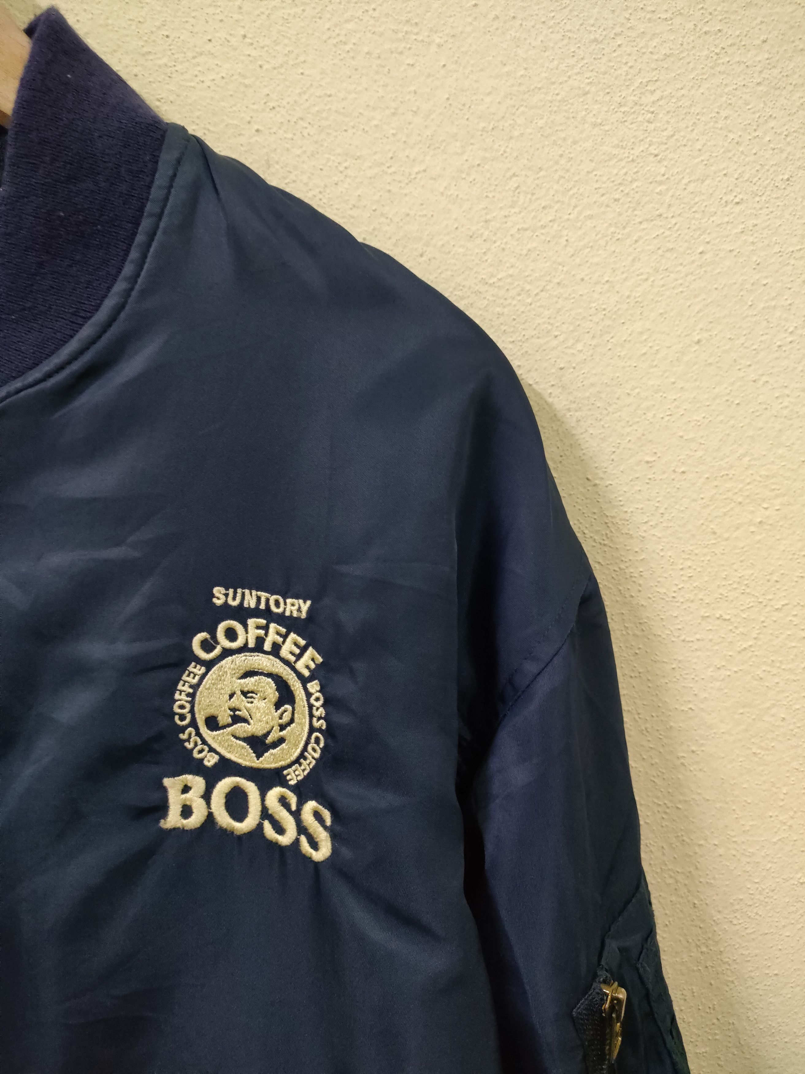 Vintage Suntory Coffee Boss Bomber Jacket Size US L / EU 52-54 / 3 - 7 Thumbnail