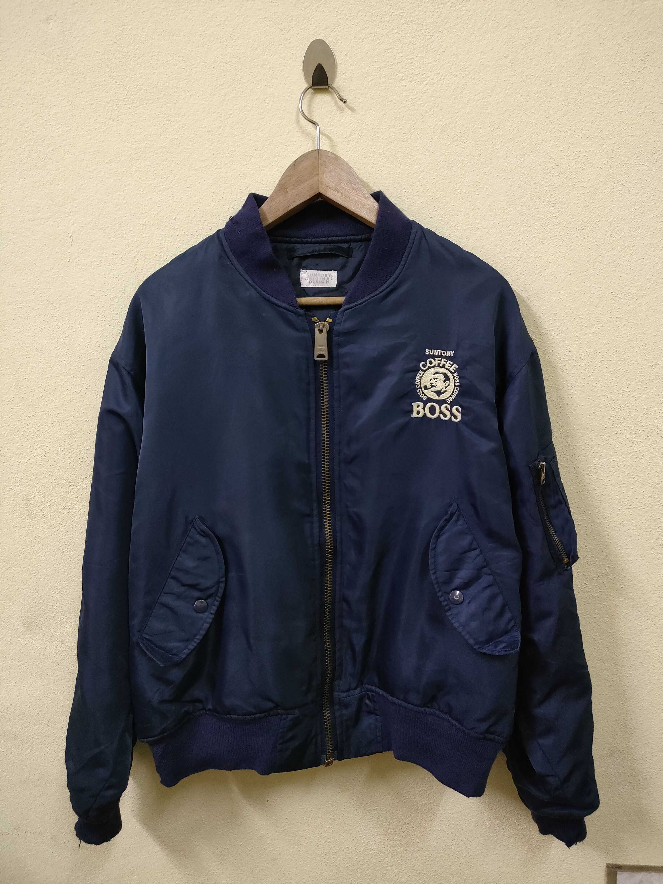 Vintage Suntory Coffee Boss Bomber Jacket Size US L / EU 52-54 / 3 - 2 Thumbnail