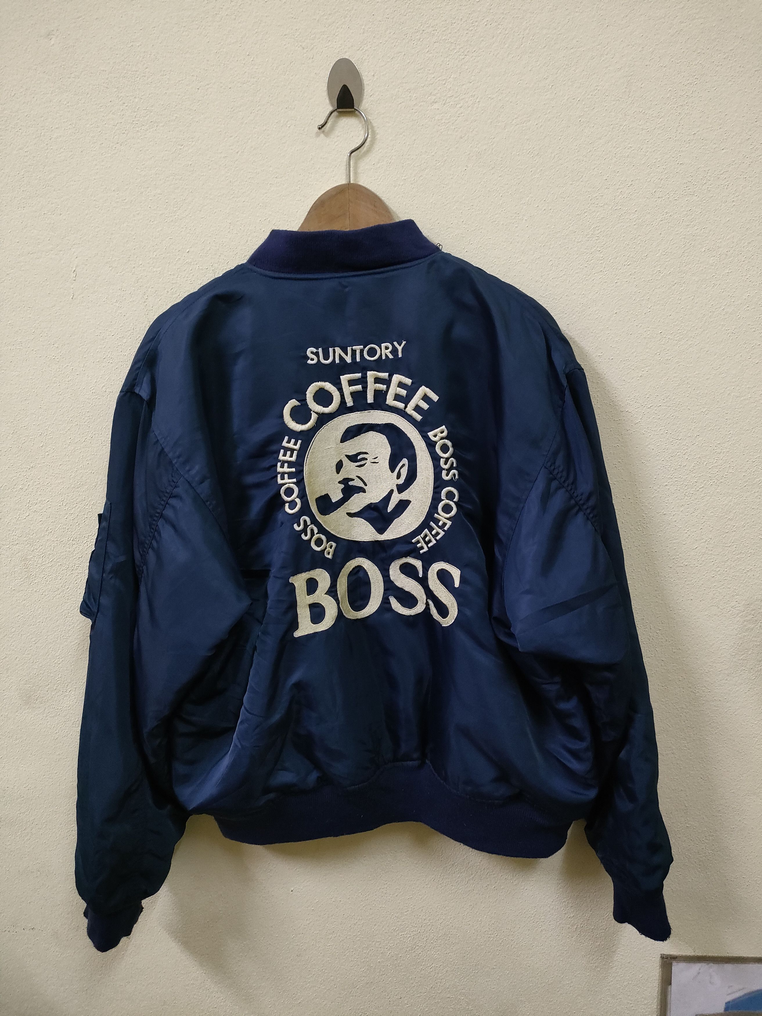 Vintage Suntory Coffee Boss Bomber Jacket Size US L / EU 52-54 / 3 - 1 Thumbnail