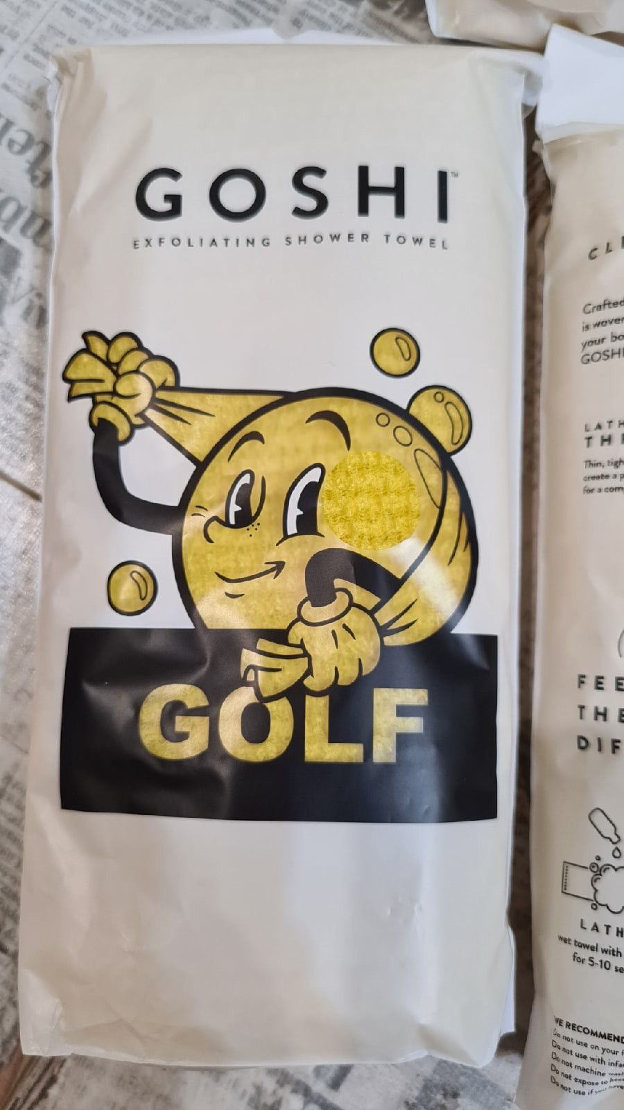Pre-owned Golf Wang X Tyler The Creator Goshi X Golf Wang Exfoliating Shower Towel 1 Piece In Yellow