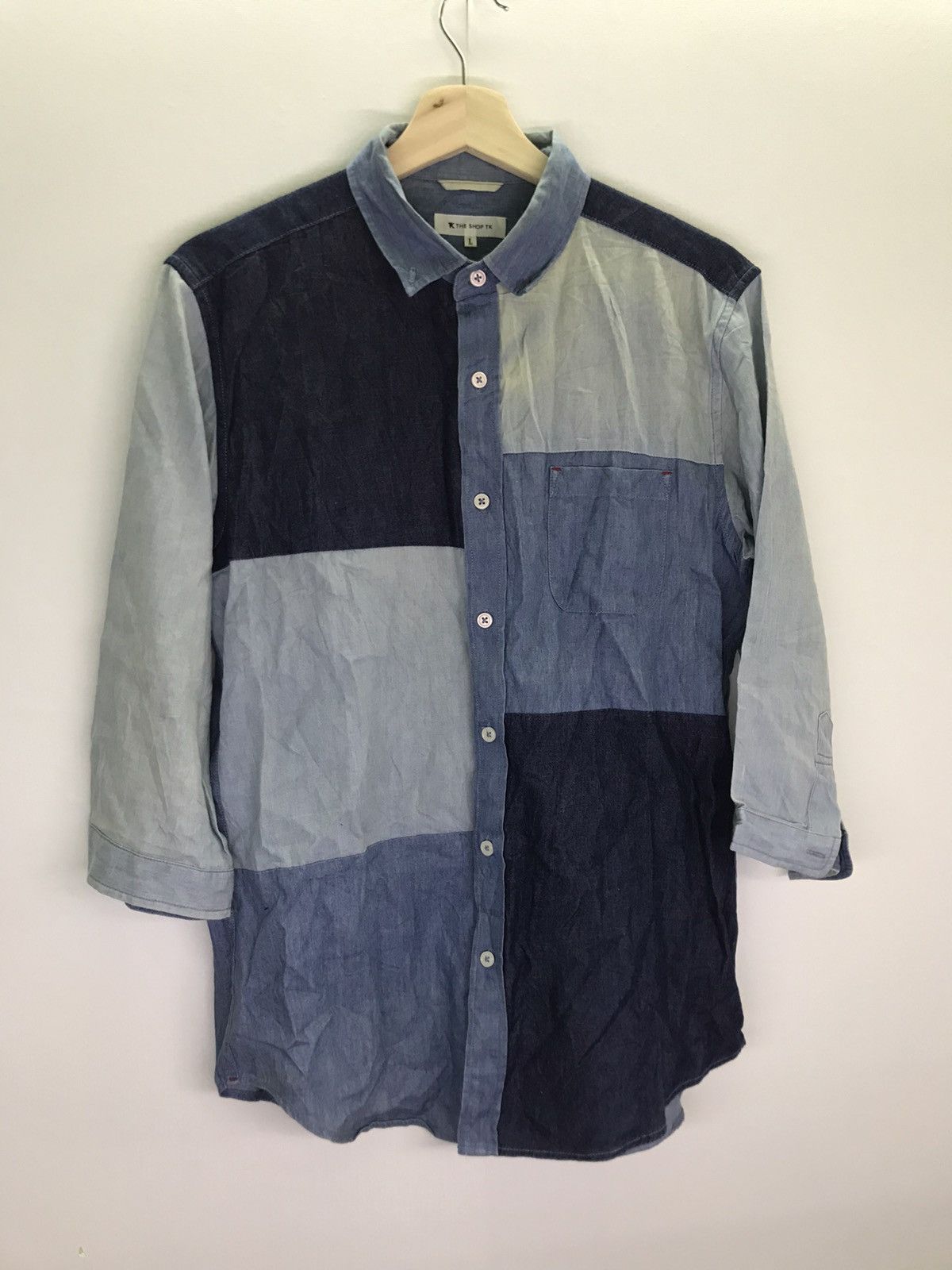 Japanese Brand 3q Takeo Kukichi Patched ButtonUp Shirt kapital inspired Size US M / EU 48-50 / 2 - 1 Thumbnail
