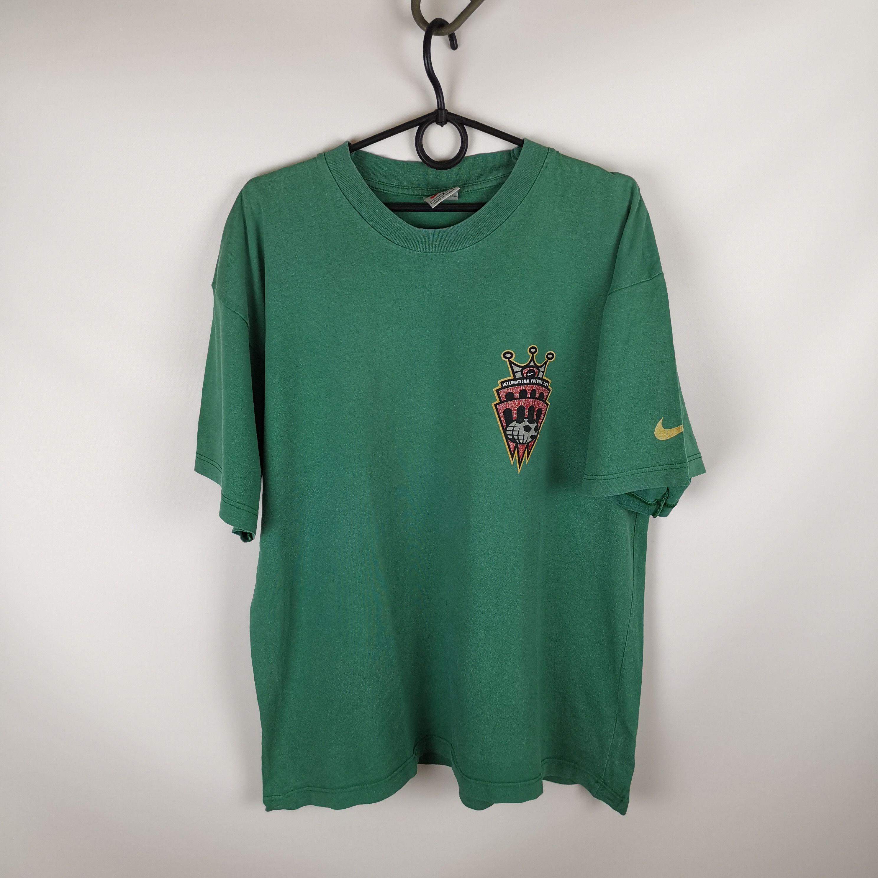 Nike Nike vintage 90s international premiere cup Green tee shirt Size US L / EU 52-54 / 3 - 2 Thumbnail