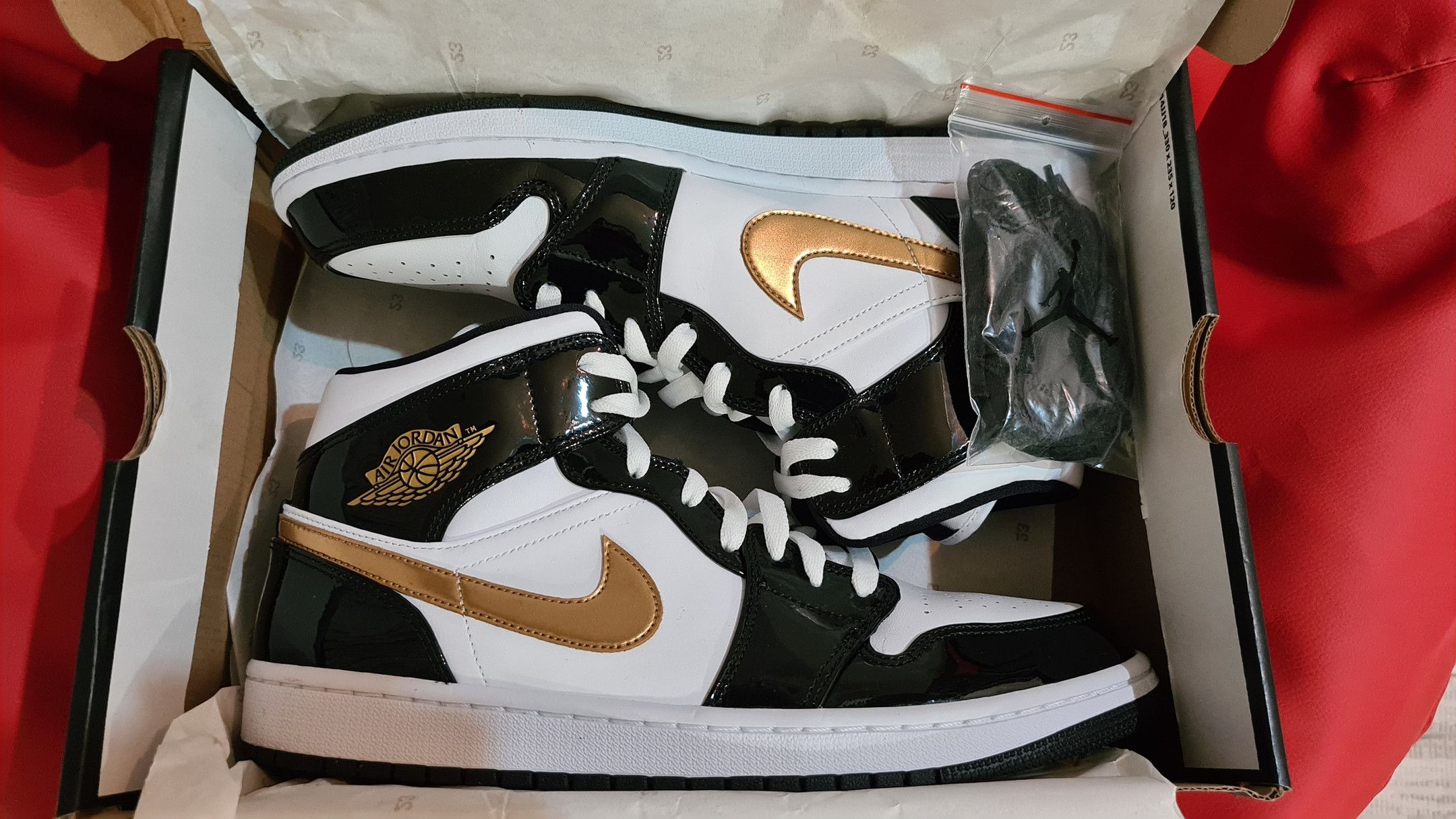 Gold Patent Leather Air Jordan Mid White Patent JORDAN Mid Patent