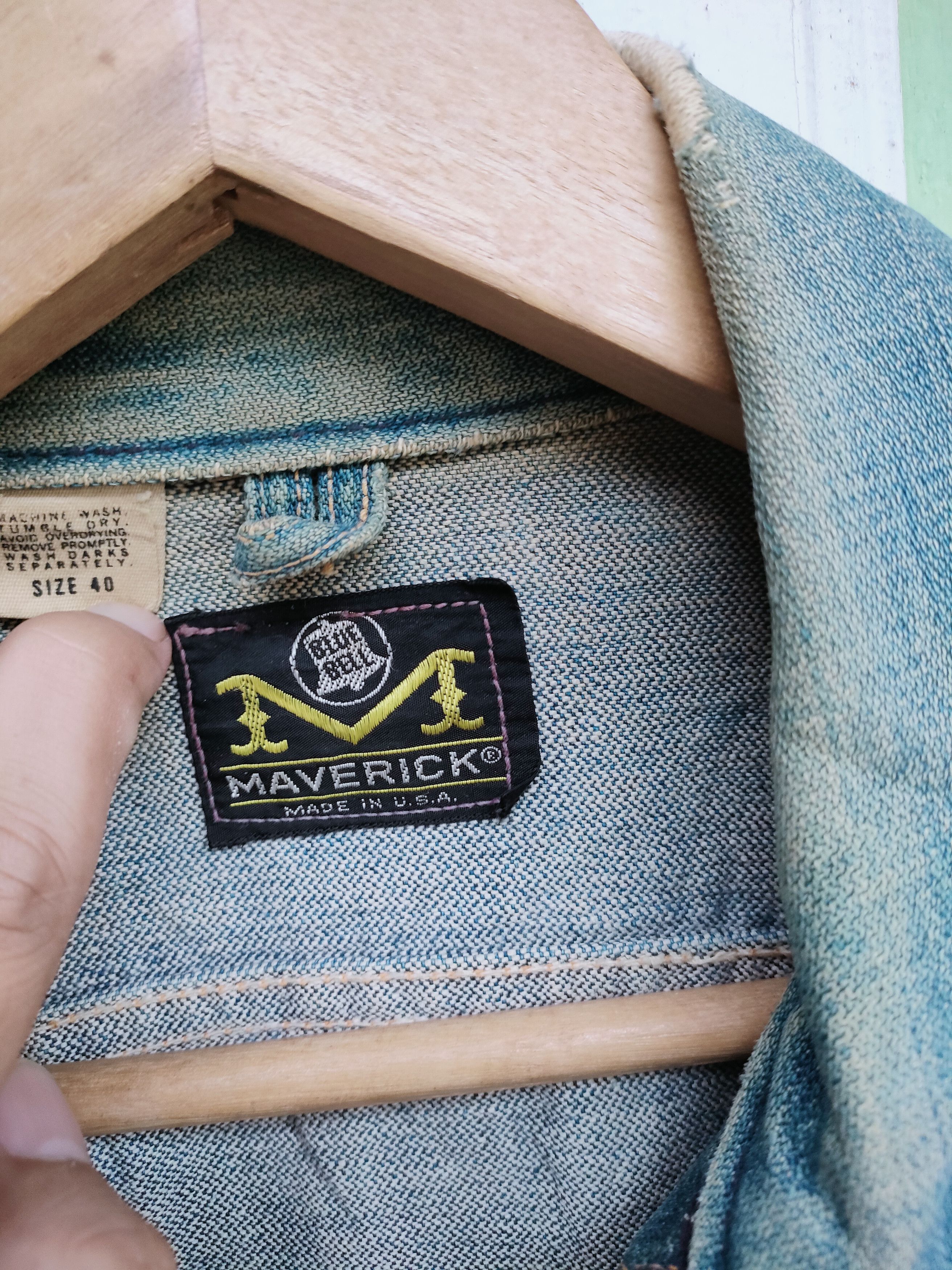 Vintage Vintage Distressed Maverick Bluebell Denim Jacket Size US M / EU 48-50 / 2 - 7 Thumbnail