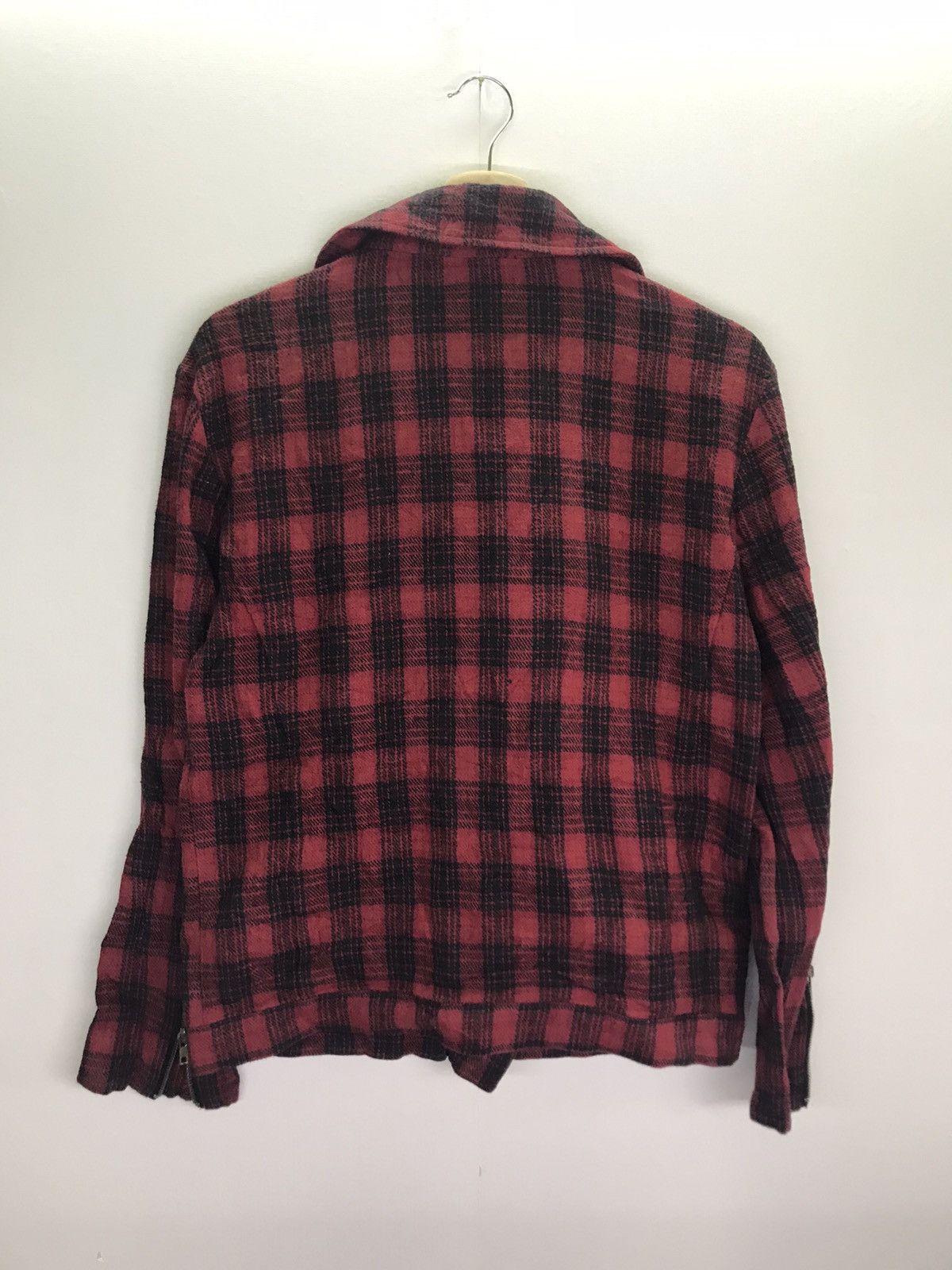 Japanese Brand Vtg Hikari Shoji Punk full zip Checkered biker jacket Size US M / EU 48-50 / 2 - 3 Thumbnail