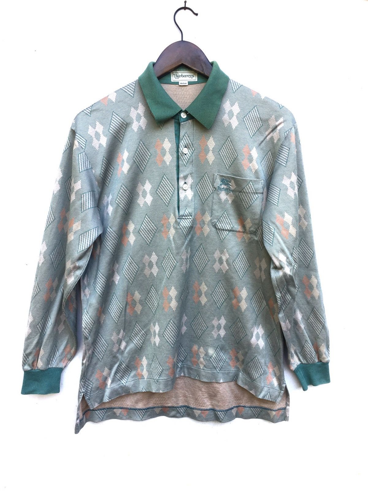 Burberry Burberry Fullprint Design Polo Shirt Size US M / EU 48-50 / 2 - 1 Thumbnail