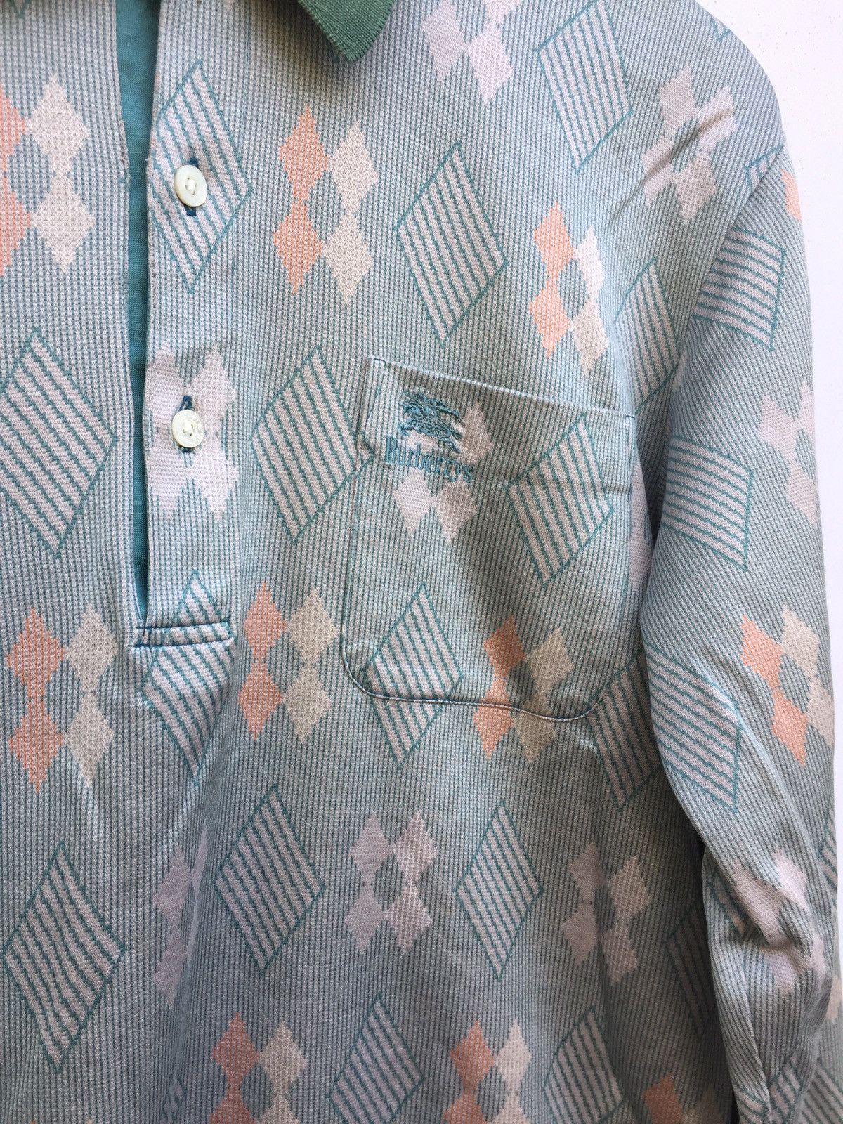 Burberry Burberry Fullprint Design Polo Shirt Size US M / EU 48-50 / 2 - 5 Thumbnail
