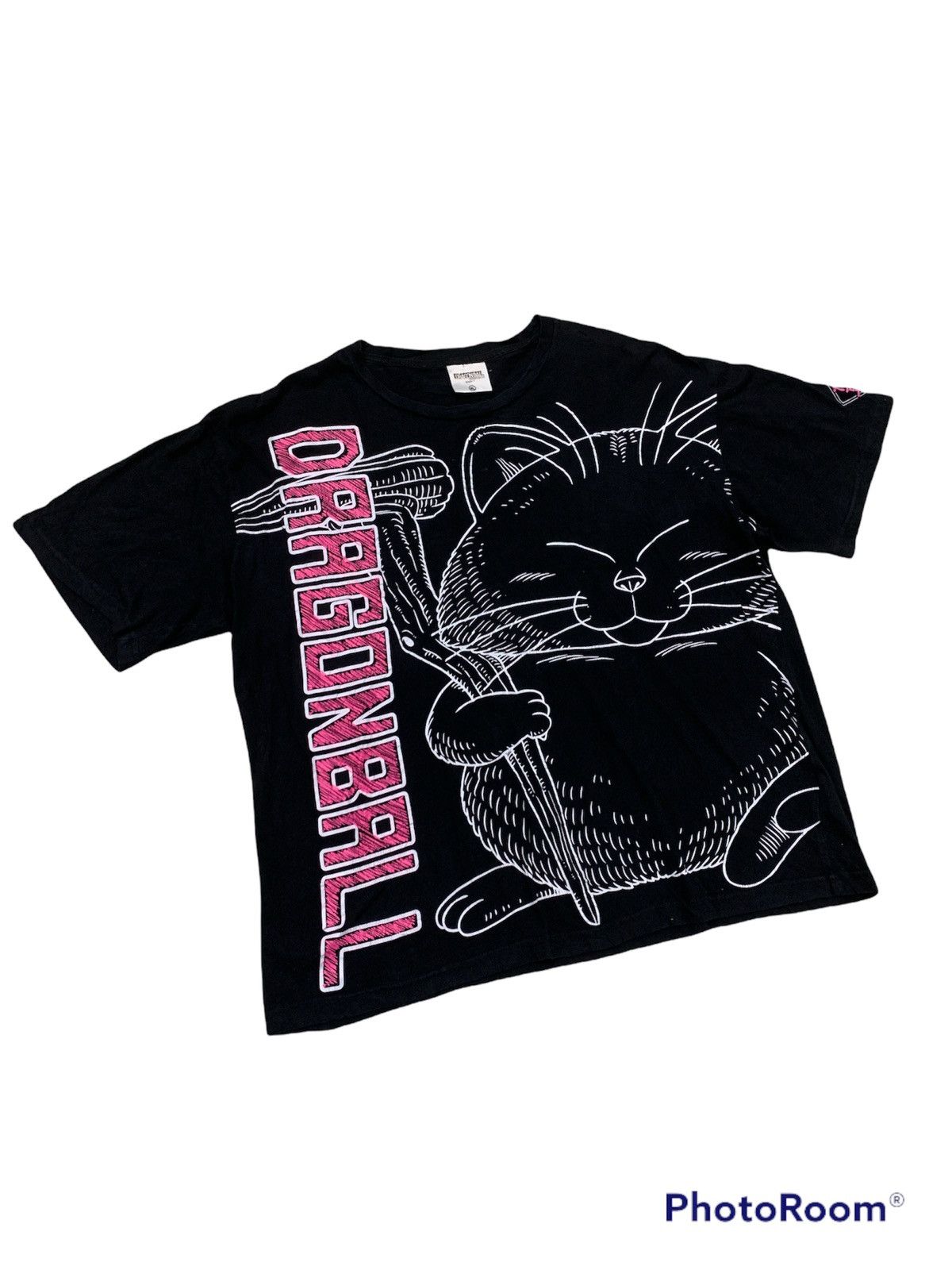 image of Anima x Vintage Dragonball Korin Big Print Shirt in Black, Men's (Size 2XL)